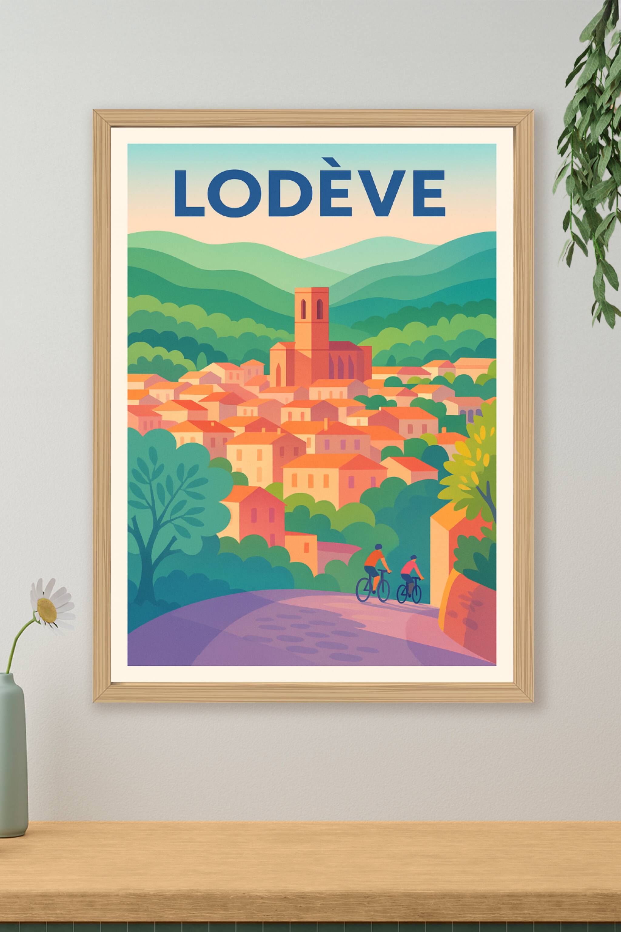 Affiche de Lodève - Une escapade colorée au cœur des montagnes