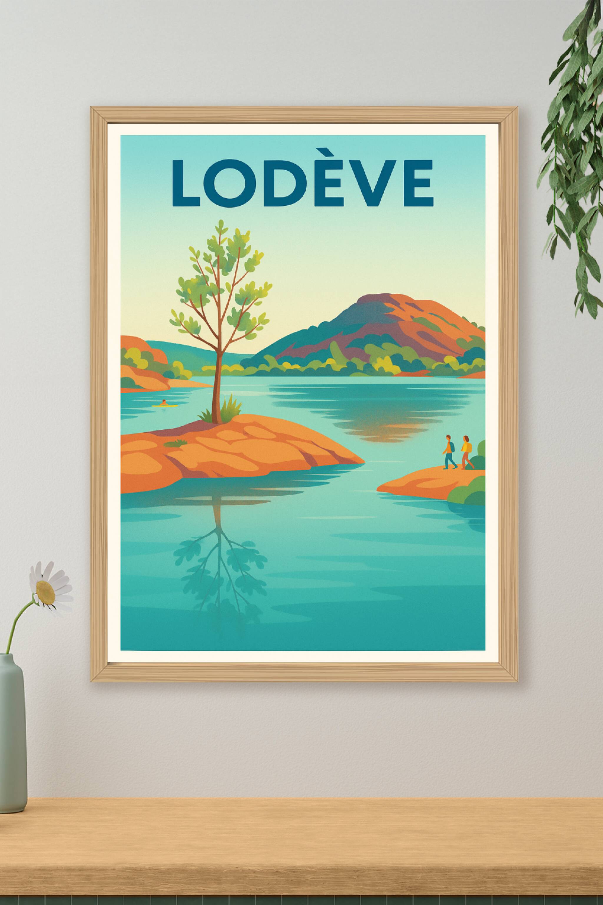 Affiche de Lodève - Évasion nature entre eau et montagne