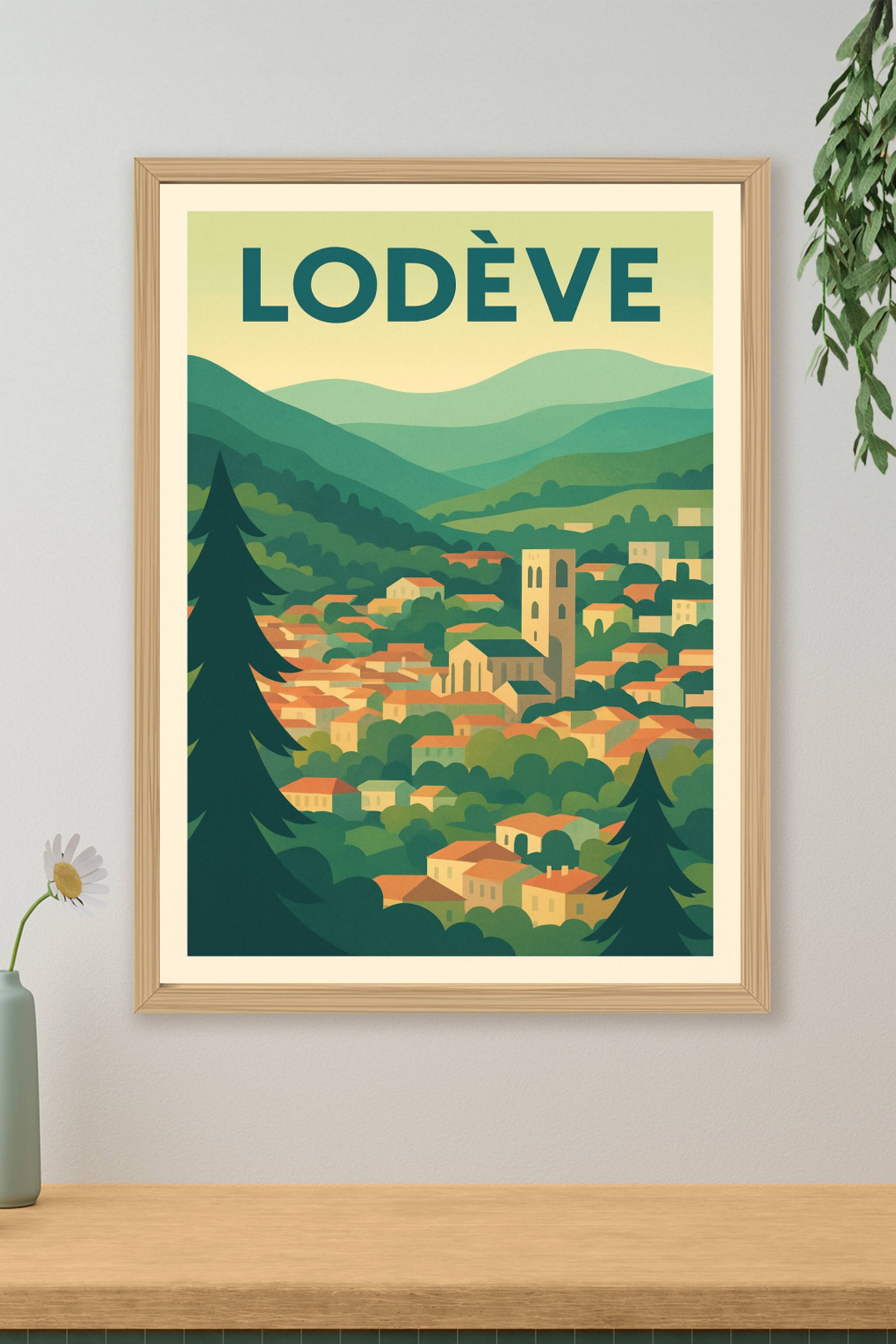 Affiche de Lodève - Charme intemporel au cœur des montagnes