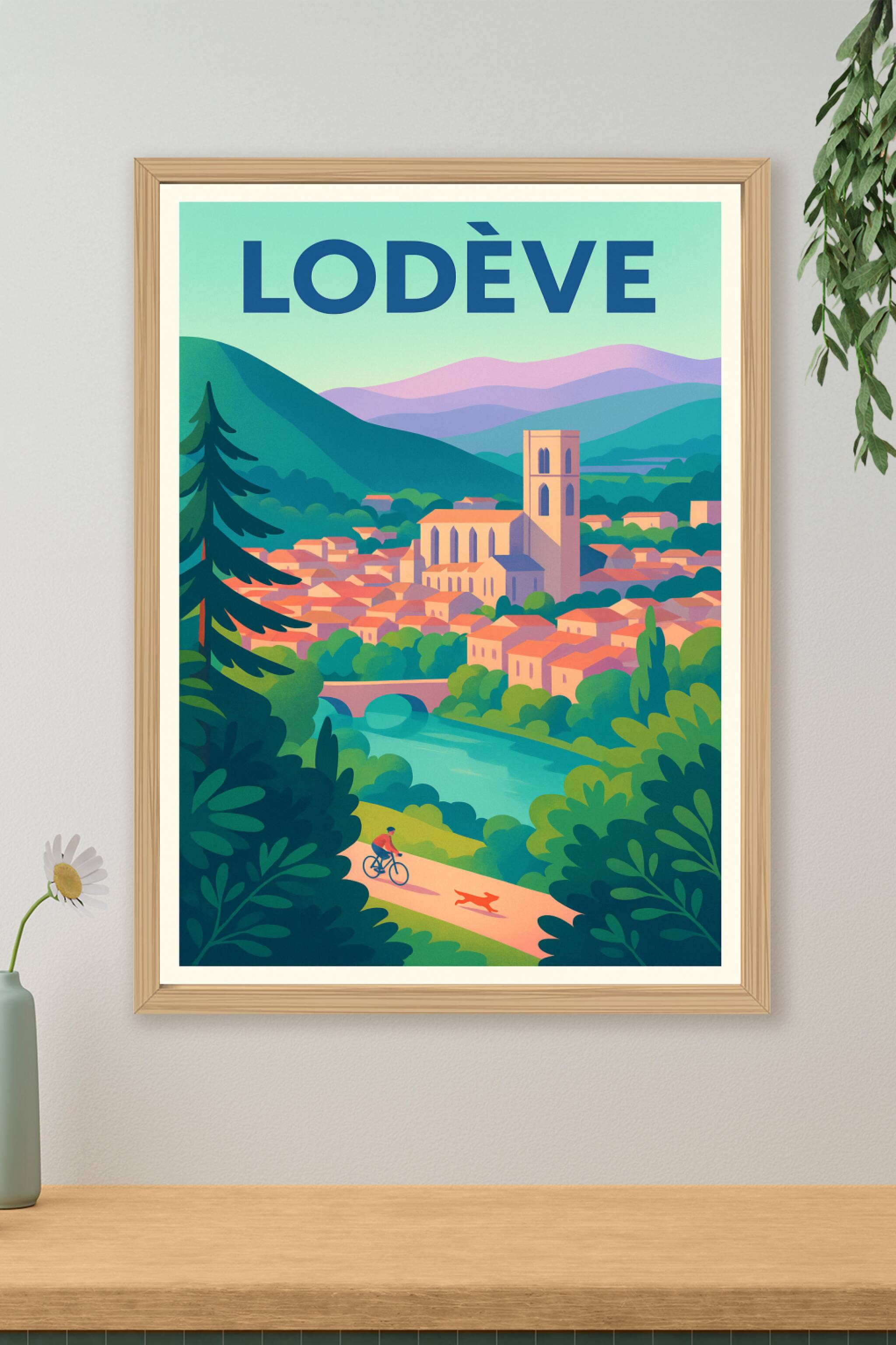Affiche de Lodève - Charme et nature au cœur de l'Hérault