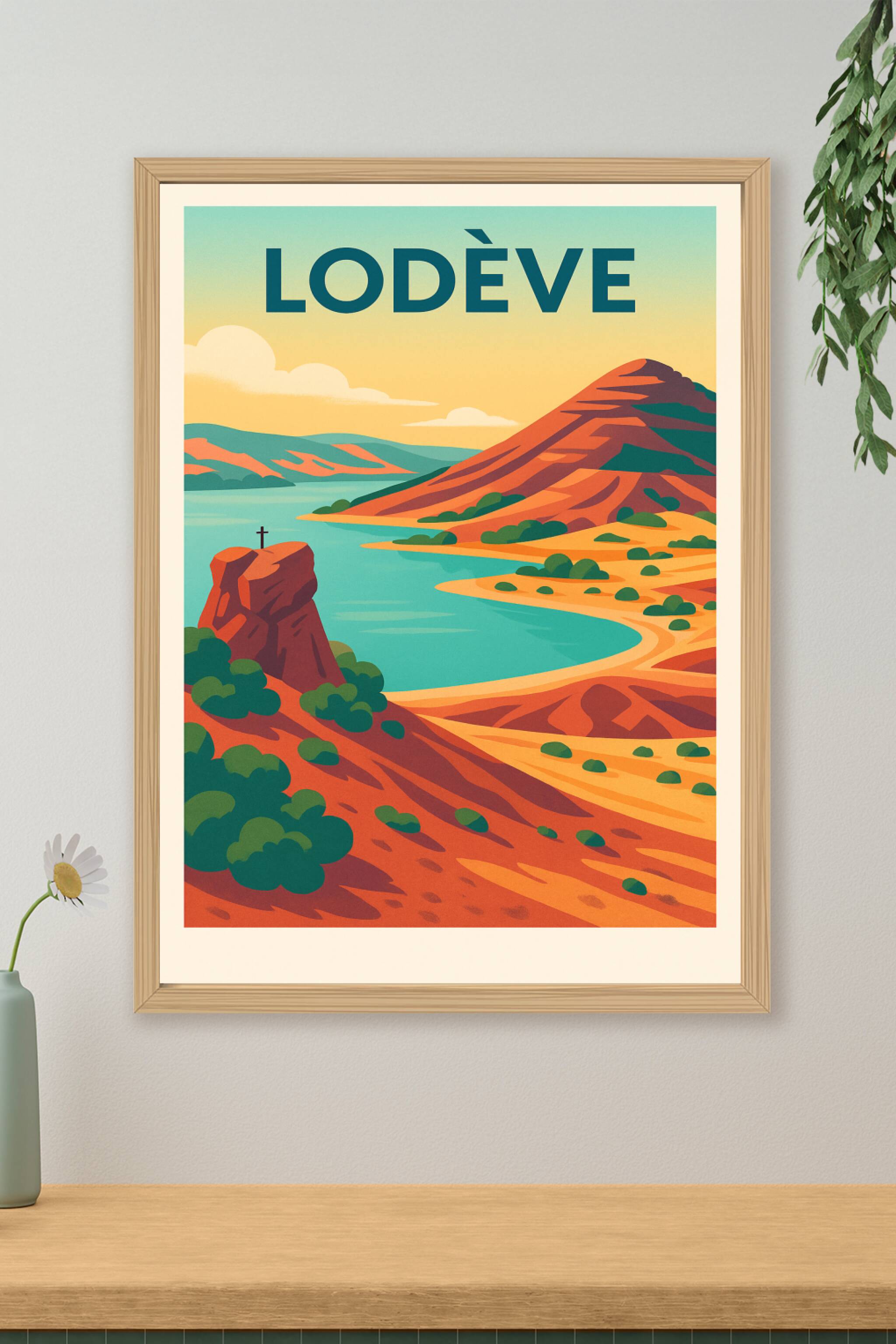 Affiche de Lodève - Splendeur naturelle et paysages envoûtants