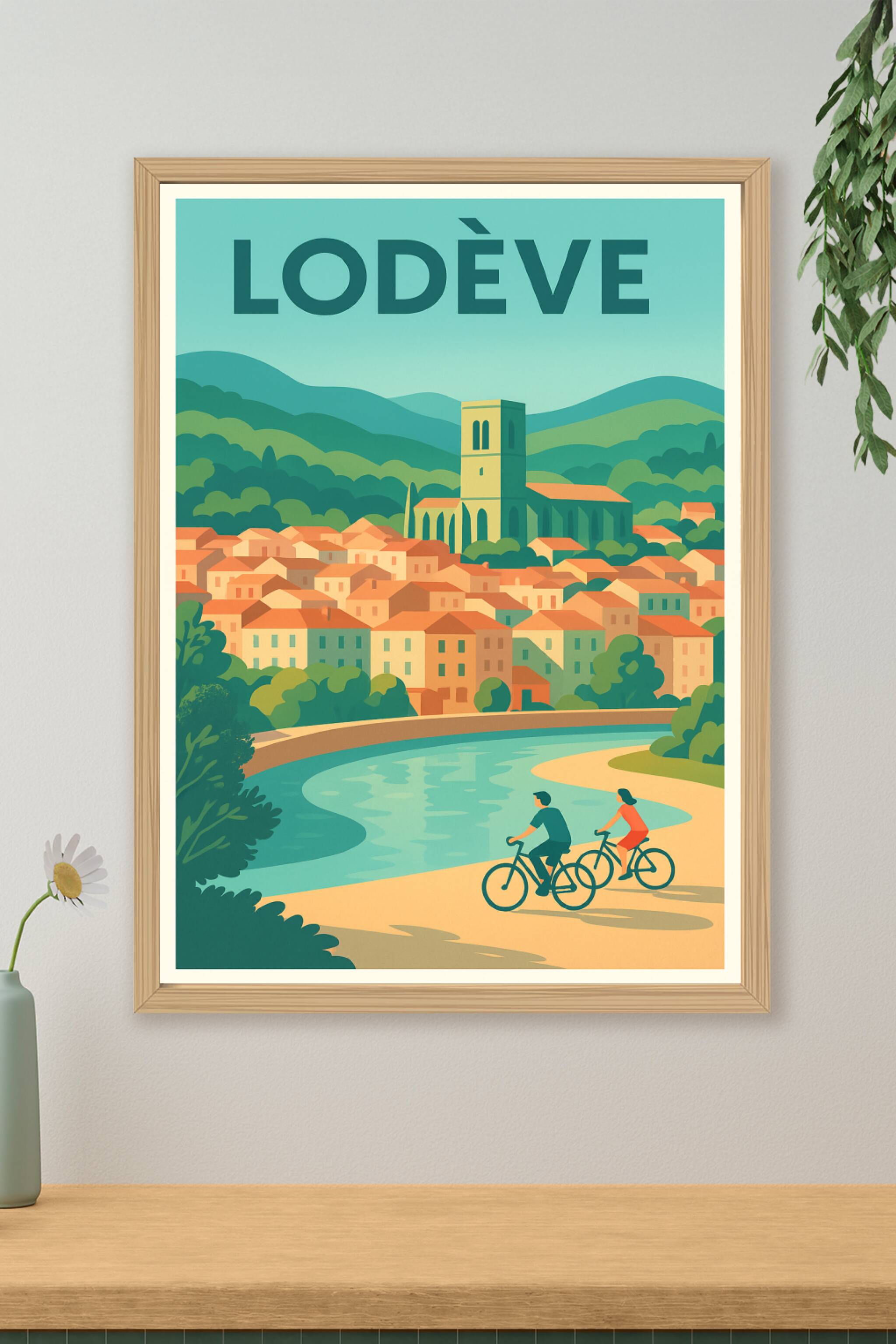 Affiche de Lodève - Charme et douceur au fil de l'eau