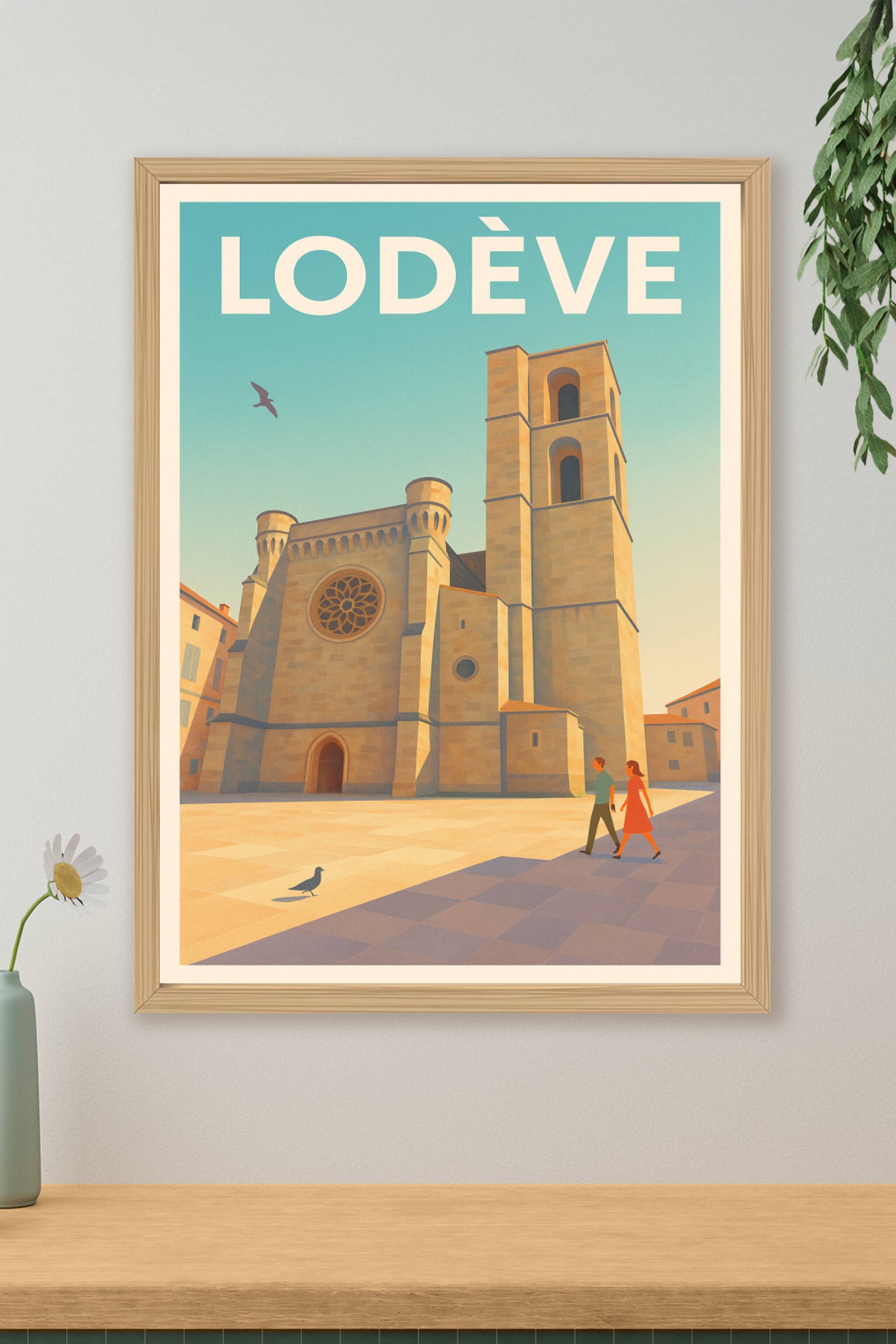 Affiche de Lodève - L'élégance intemporelle au cœur de l'Hérault