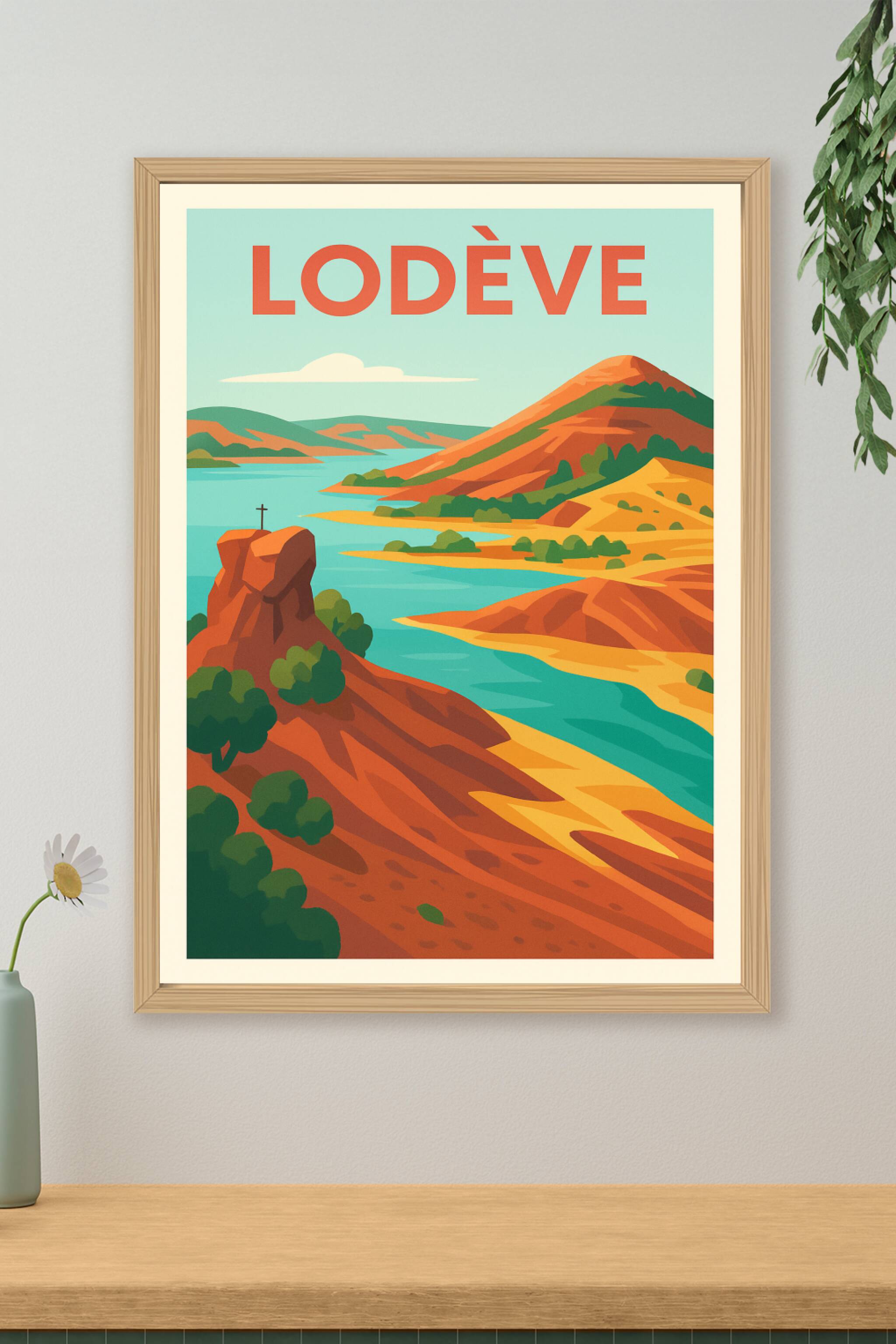 Affiche de Lodève - L'évasion au cœur des paysages méditerranéens