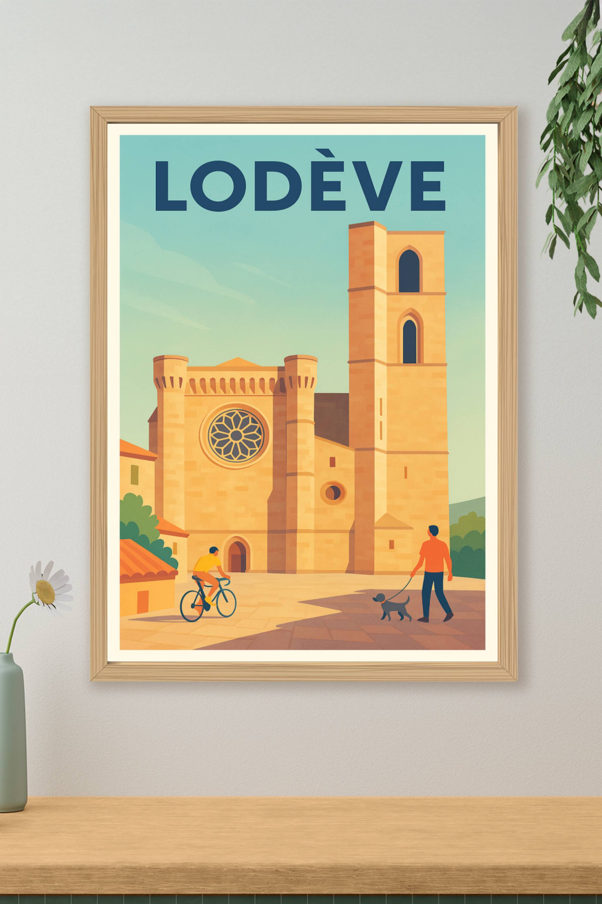 Affiche de Lodève - Charme historique et douceur de vivre