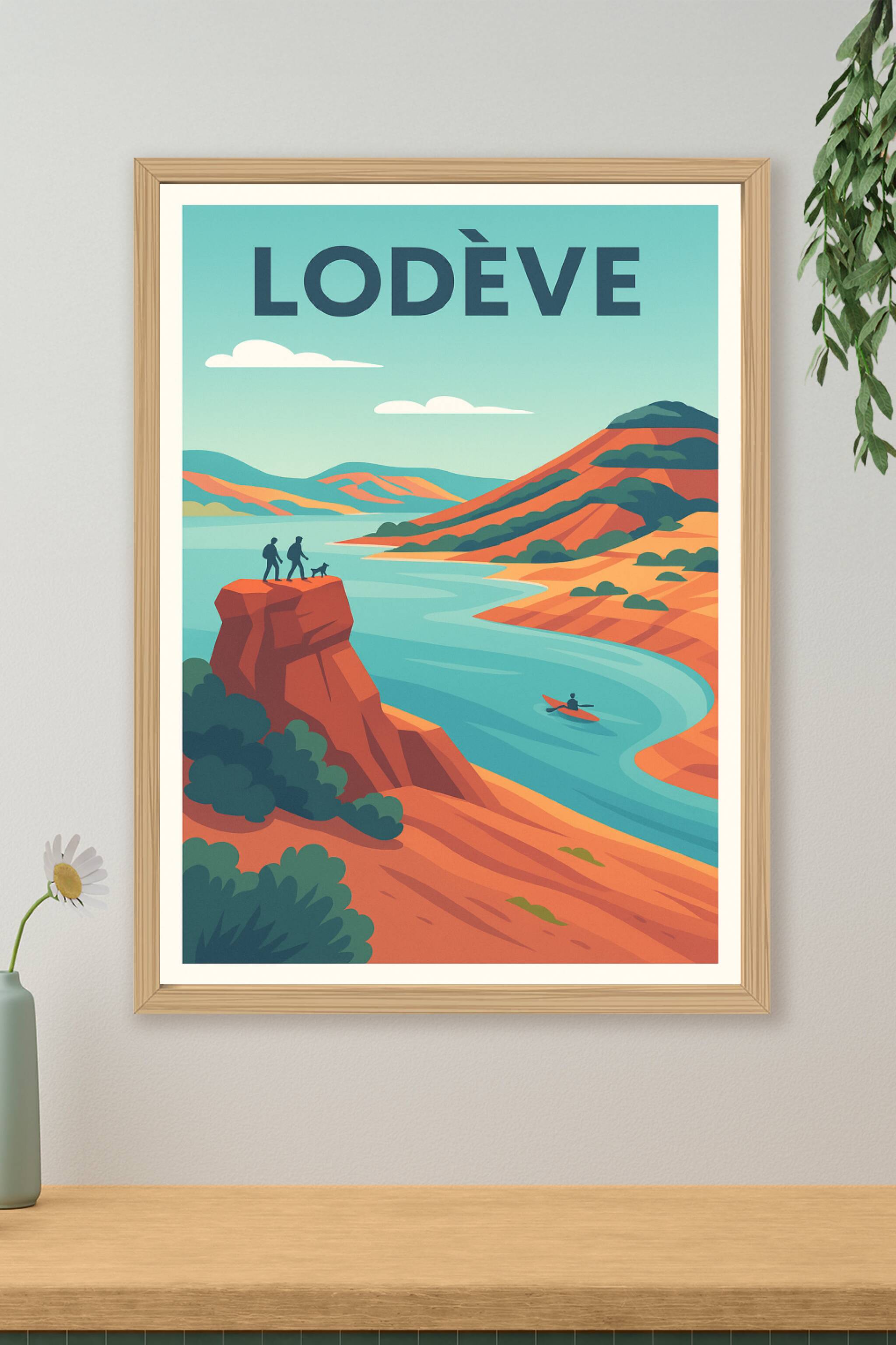 Affiche de Lodève - Explorez les paysages naturels emblématiques