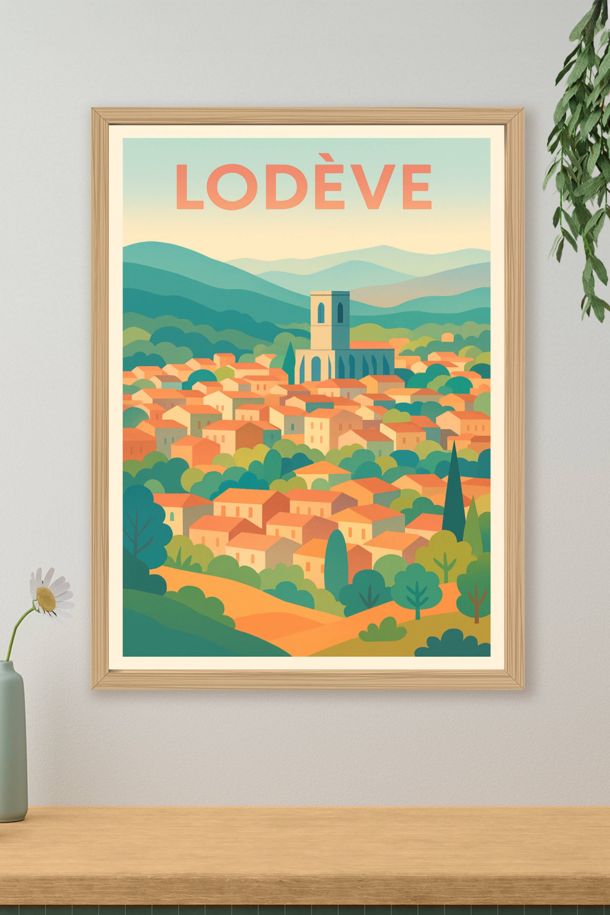 Affiche de Lodève - Charme et douceur du Sud