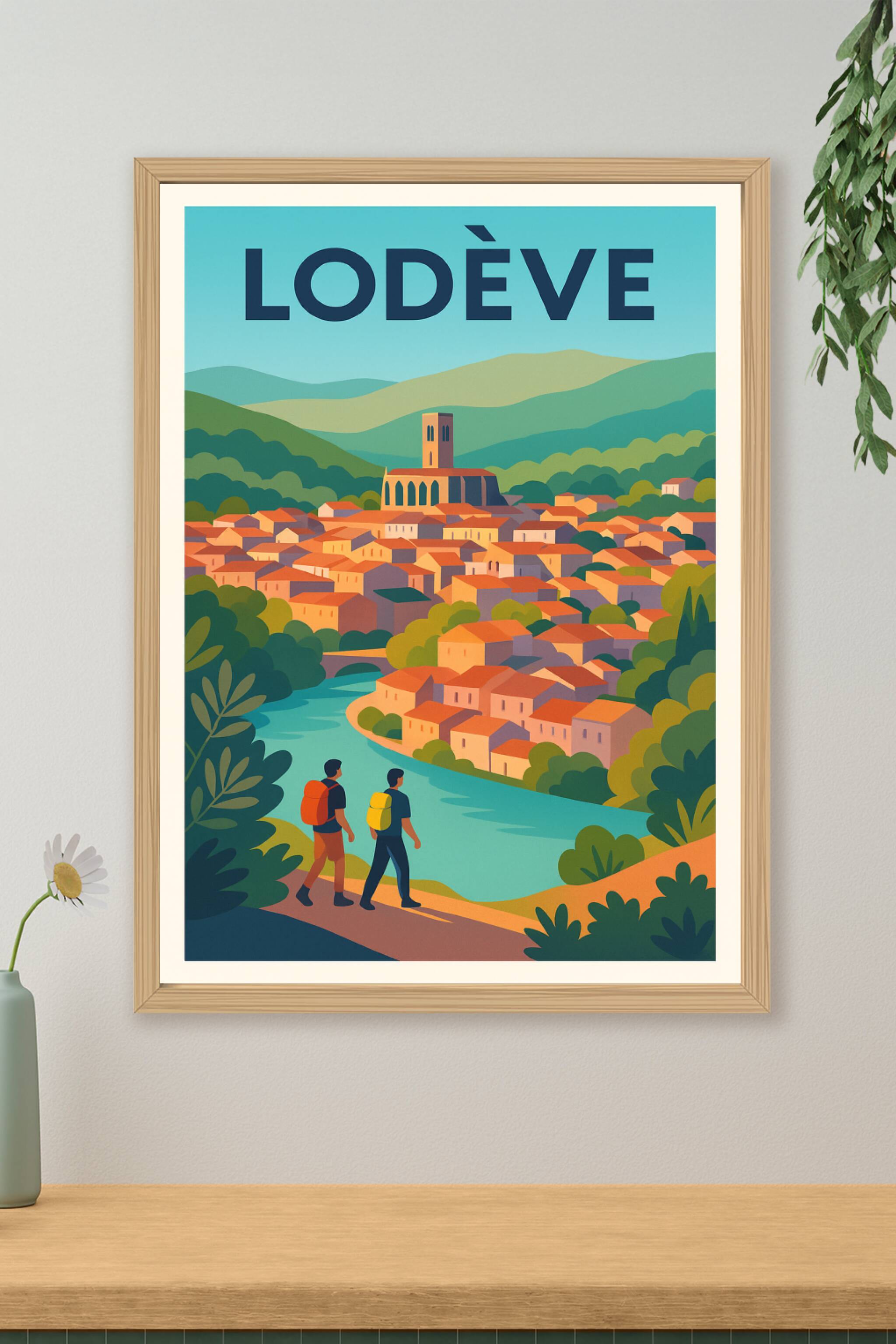 Affiche de Lodève - Évasion au cœur des paysages languedociens