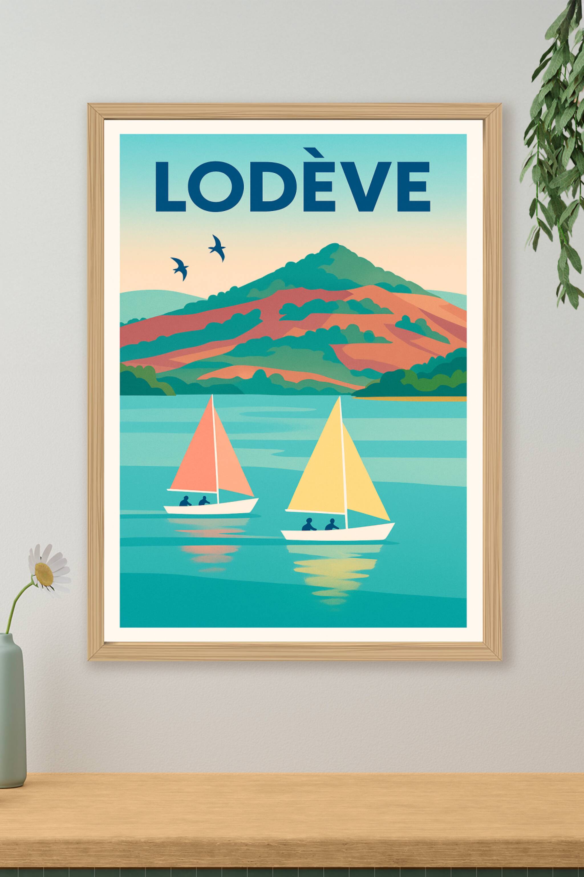 Affiche de Lodève - Évasion sur les eaux tranquilles