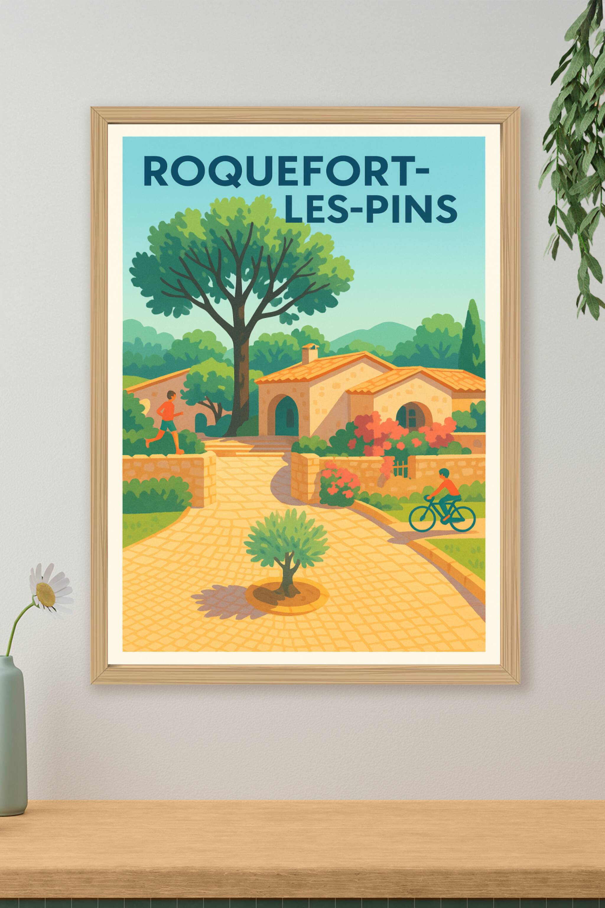 Affiche de Roquefort-les-Pins - Charme provençal et douceur de vivre