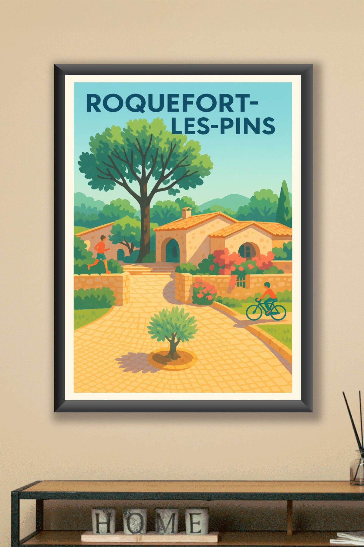 Affiche de Roquefort-les-Pins - Charme provençal et douceur de vivre