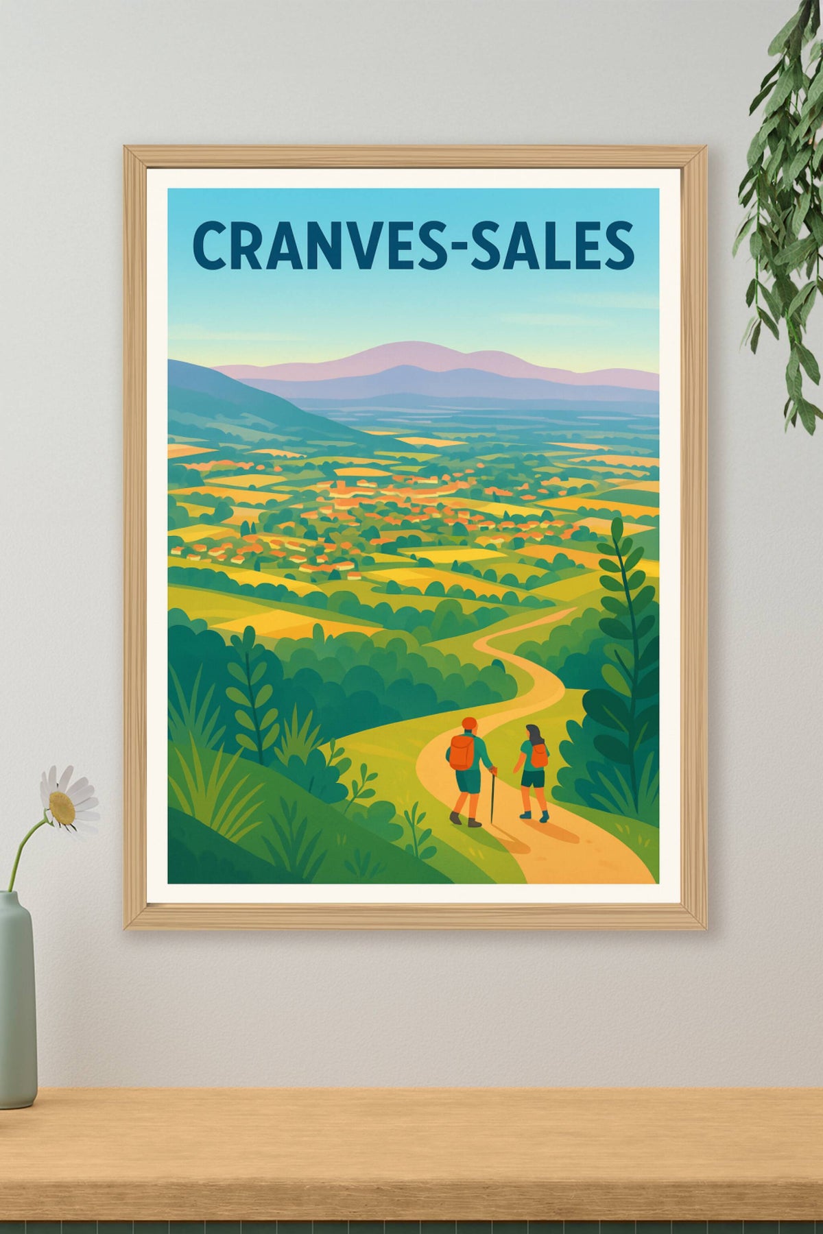 Affiche de Cranves-Sales - Invitation à la randonnée en pleine nature