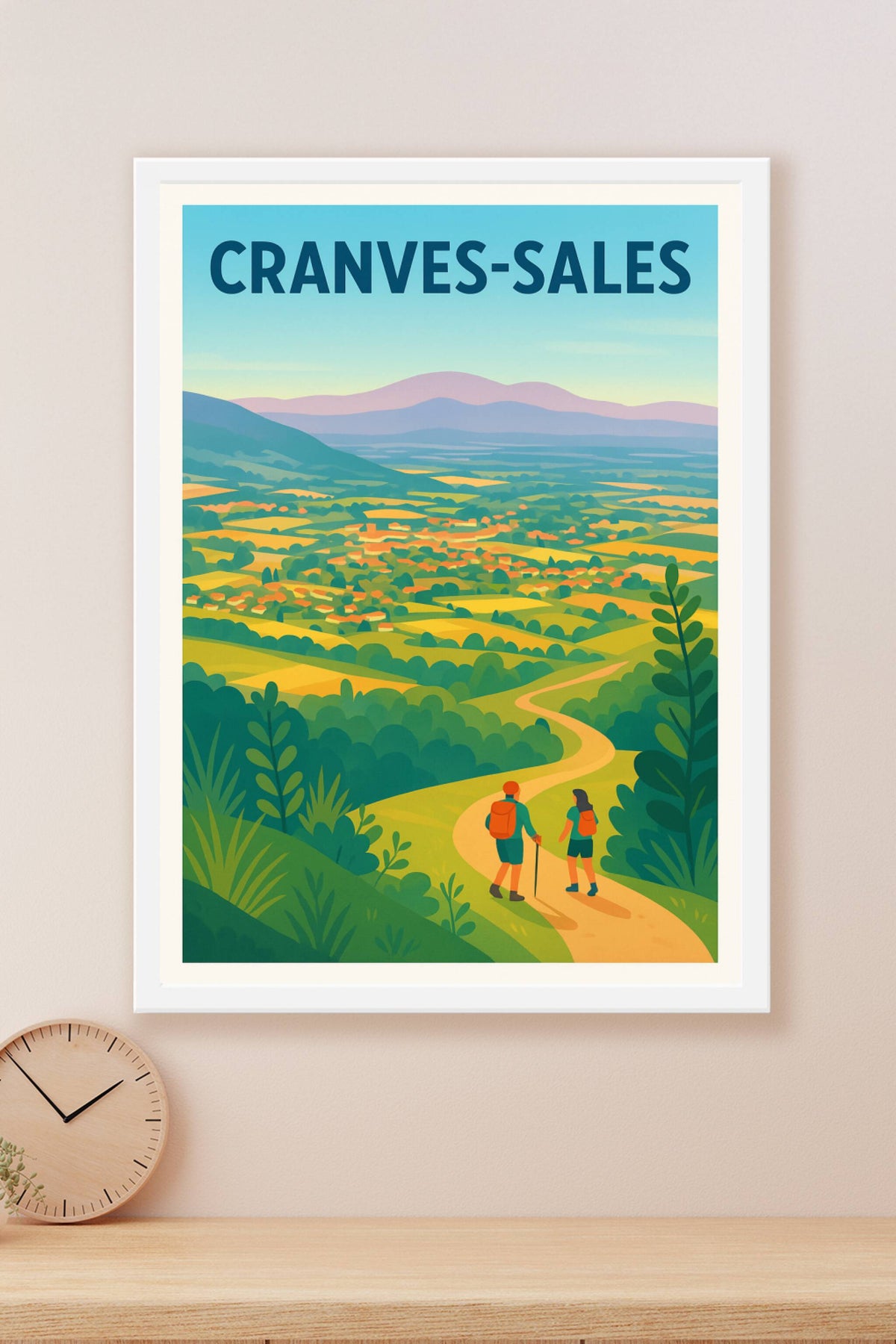 Affiche de Cranves-Sales - Invitation à la randonnée en pleine nature