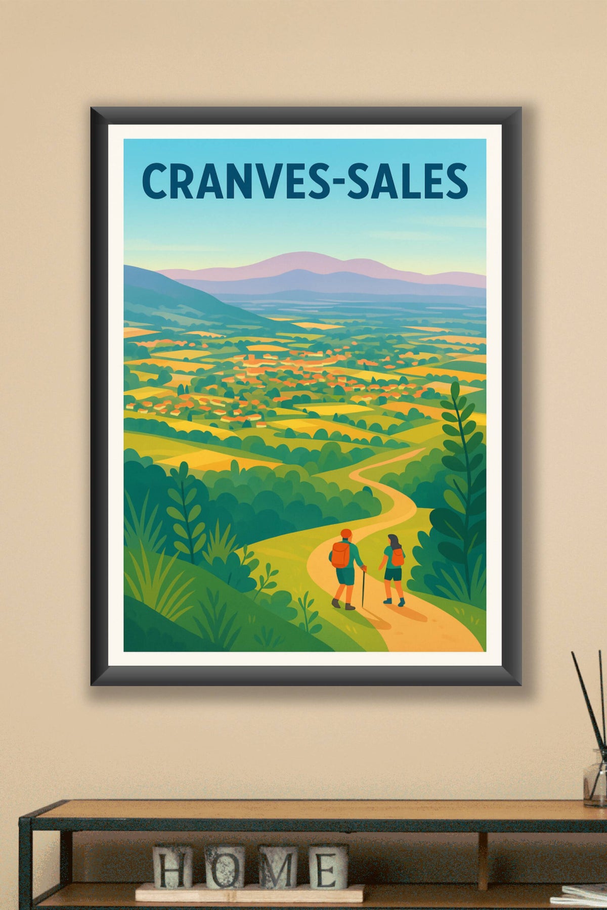 Affiche de Cranves-Sales - Invitation à la randonnée en pleine nature