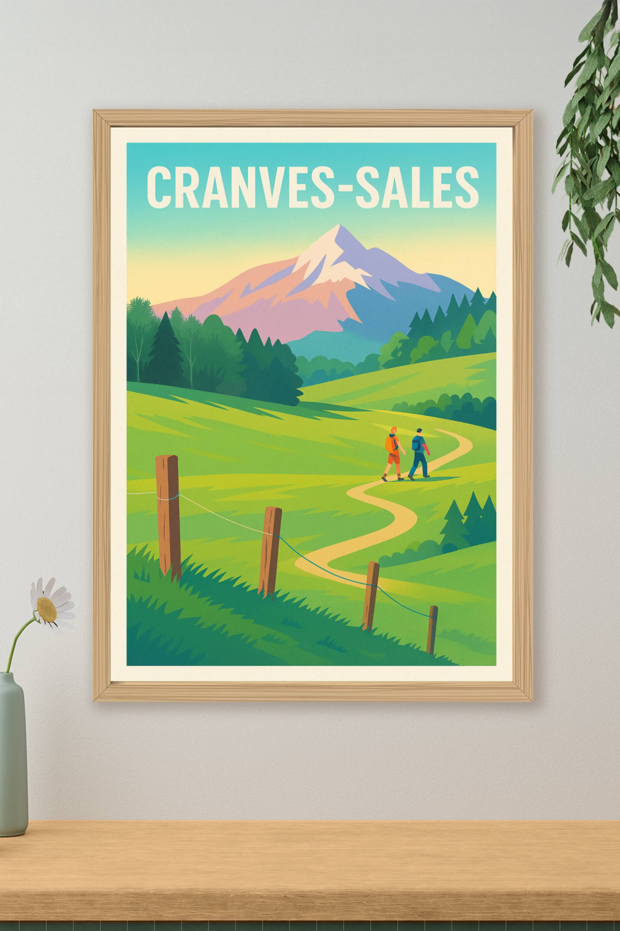 Affiche de Cranves-Sales - Invitation à la randonnée en pleine nature