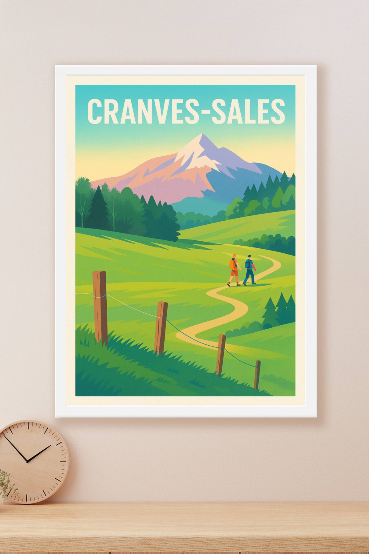 Affiche de Cranves-Sales - Invitation à la randonnée en pleine nature