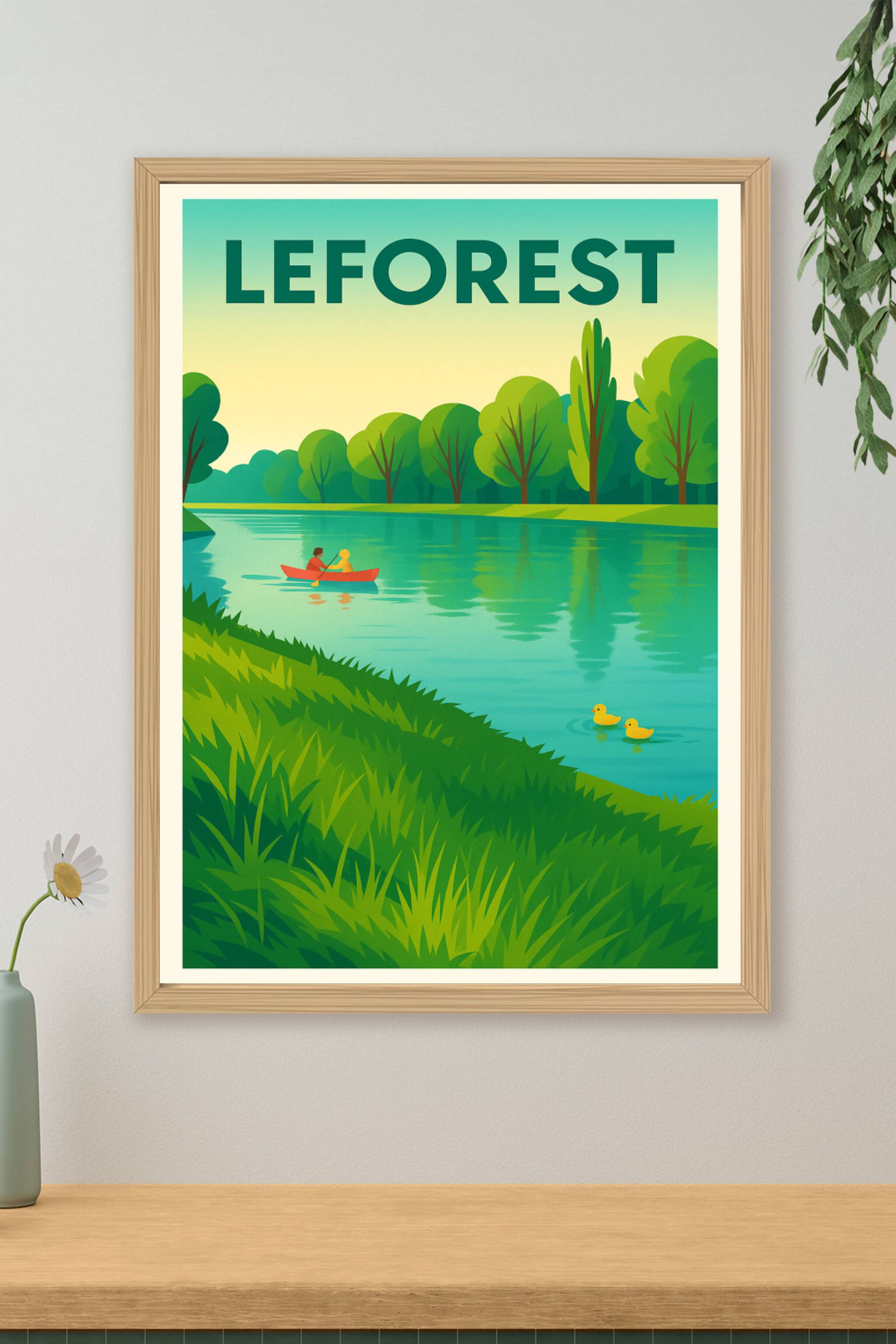 Affiche de Leforest - Évasion paisible au fil de l'eau