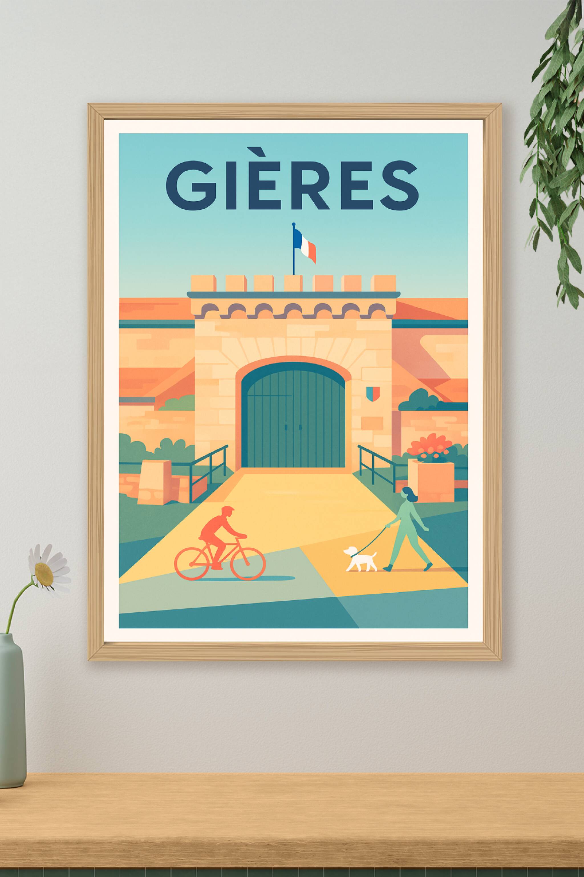 Affiche de Gières - L'élégance tranquille au cœur de la France