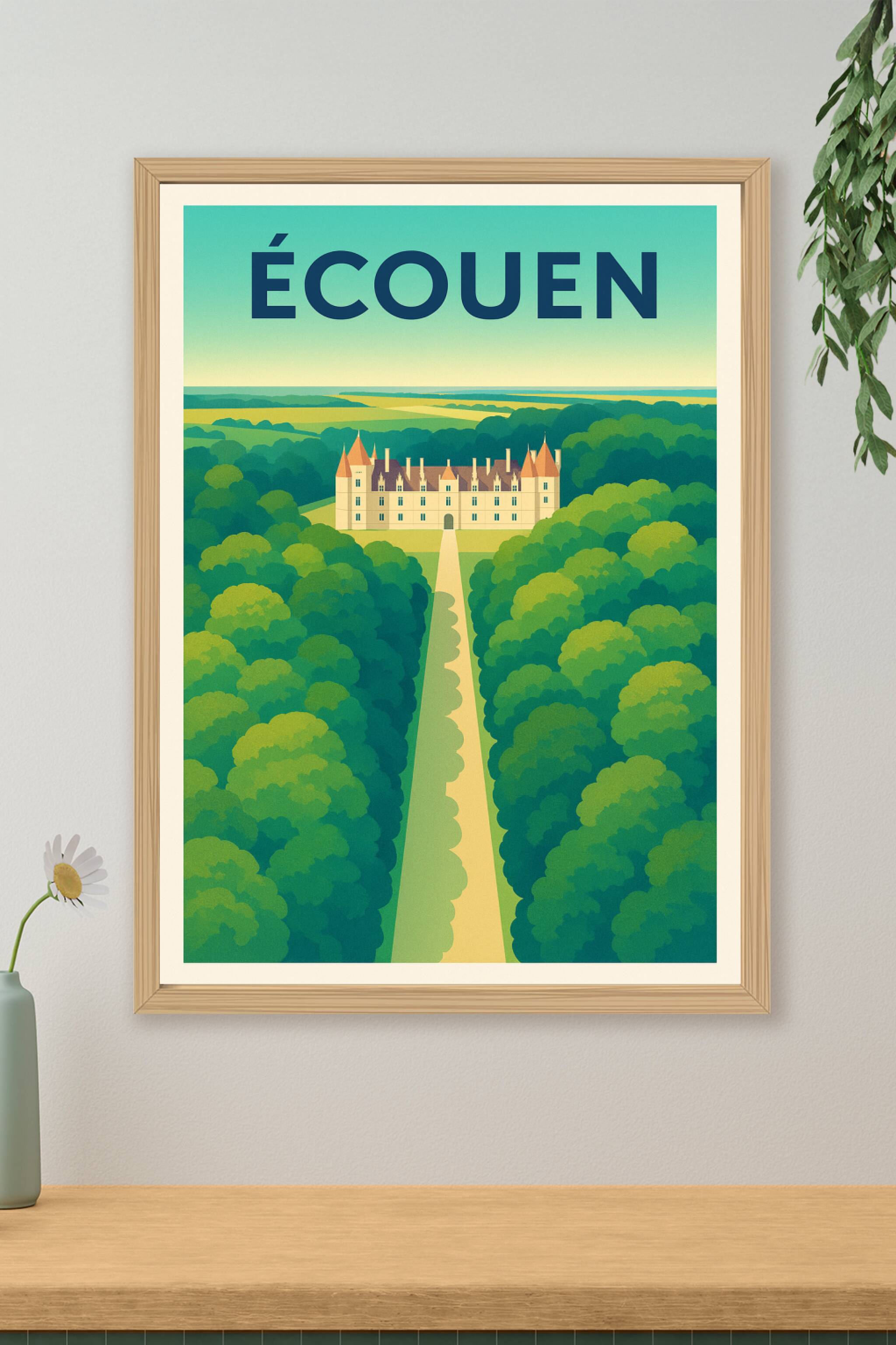 Affiche de Écouen - L'élégance du château au cœur de la verdure