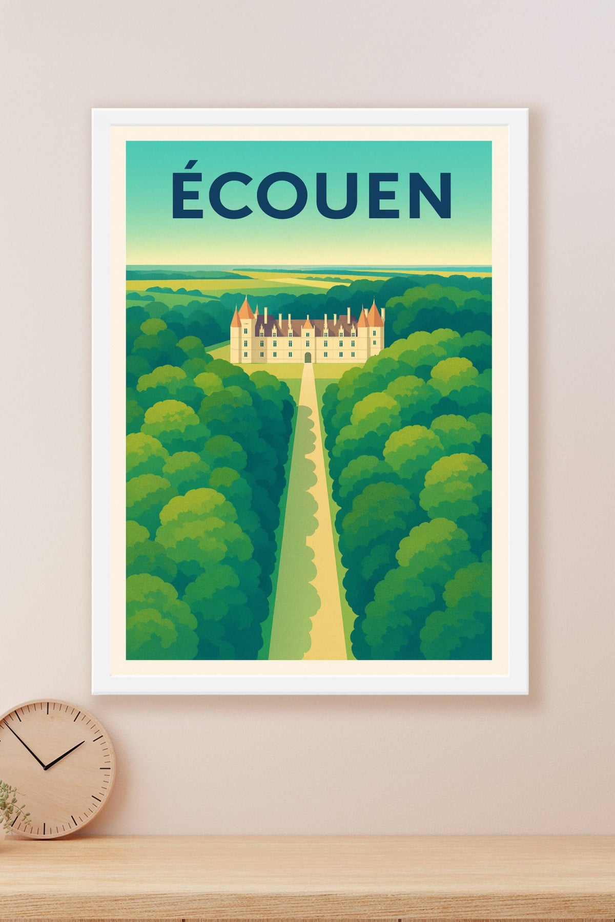 Affiche de Écouen - L'élégance du château au cœur de la verdure