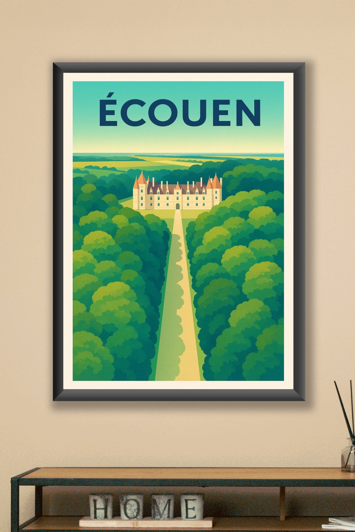 Affiche de Écouen - L'élégance du château au cœur de la verdure