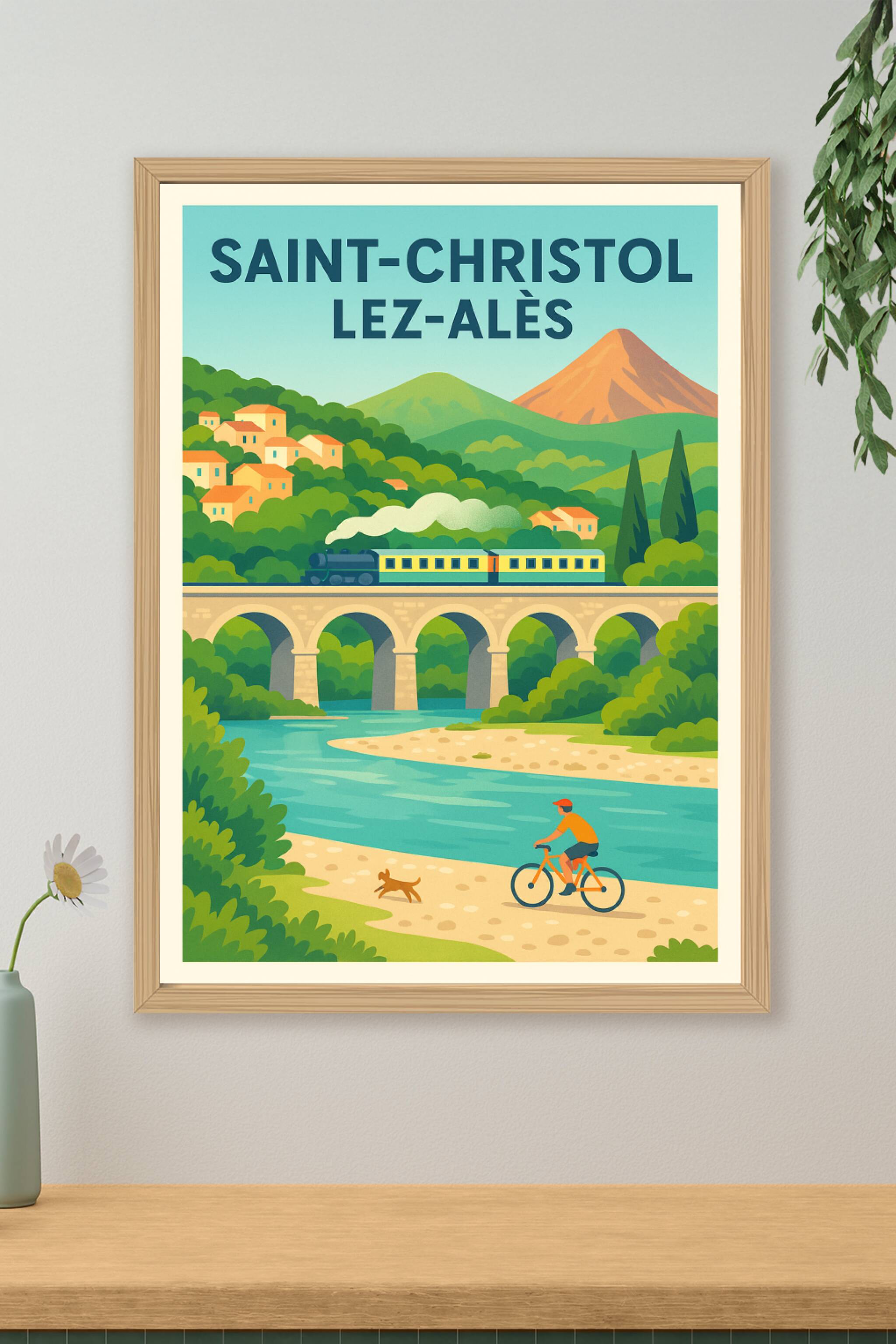 Affiche de Saint-Christol-lez-Alès - Évasion et nature au fil de l'eau