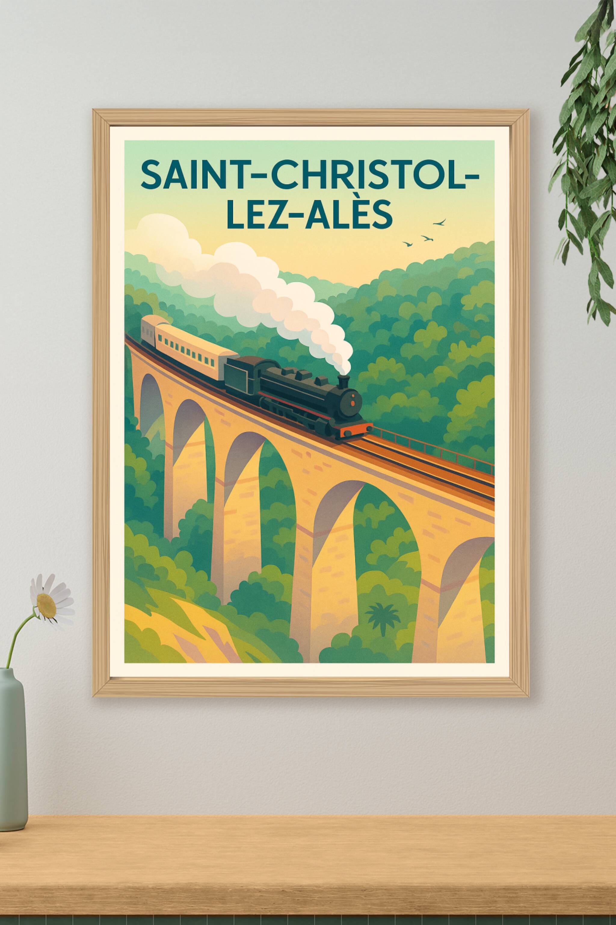 Affiche de Saint-Christol-lez-Alès - Voyage nostalgique sur les rails