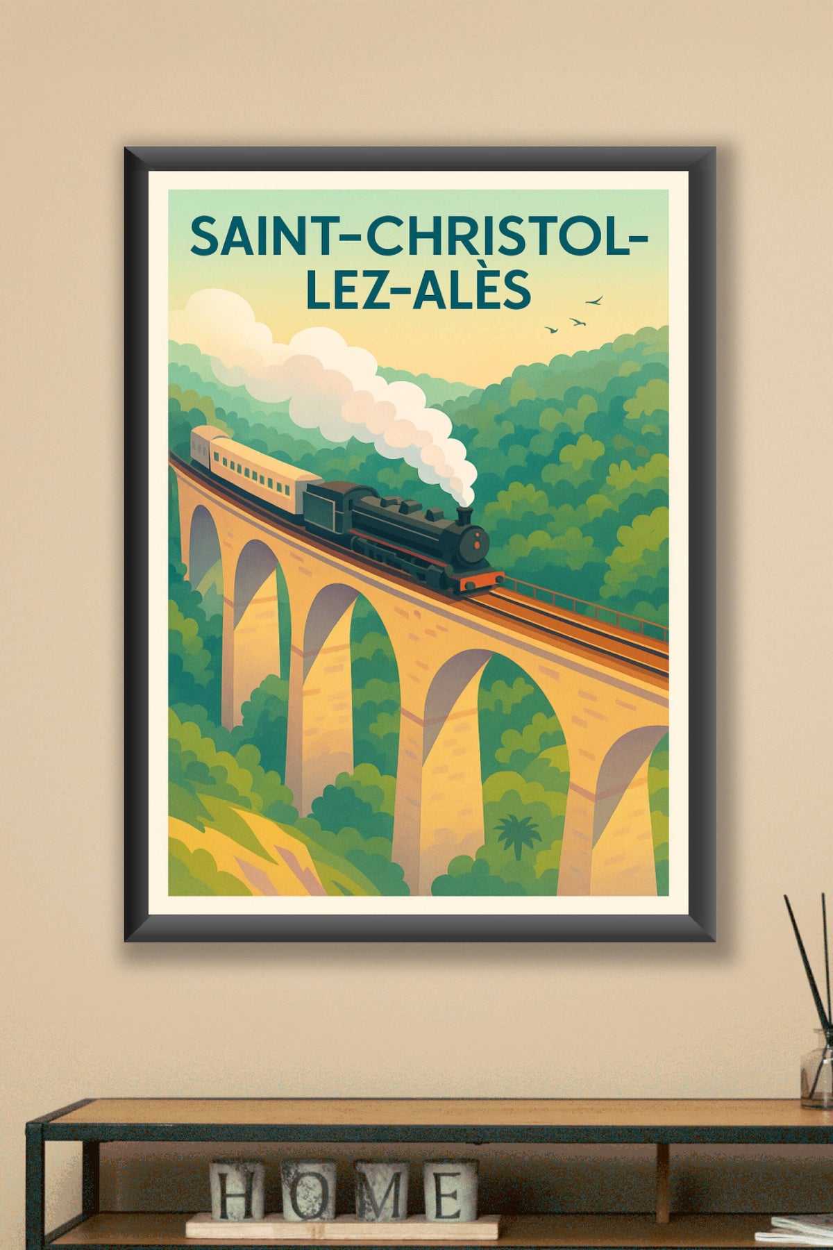 Affiche de Saint-Christol-lez-Alès - Voyage nostalgique sur les rails