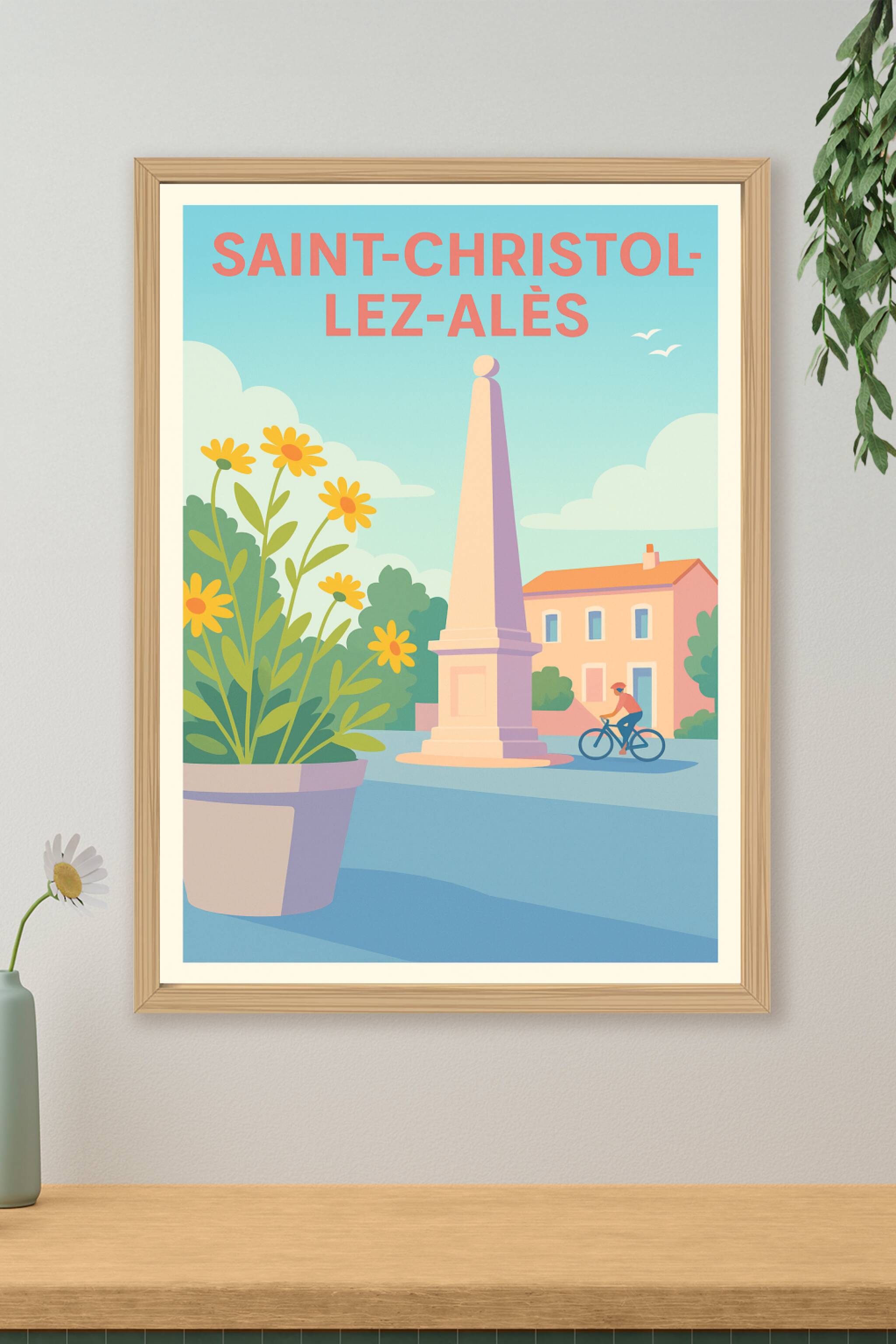 Affiche de Saint-Christol-lez-Alès - Charme et douceur d'une petite ville ensoleillée