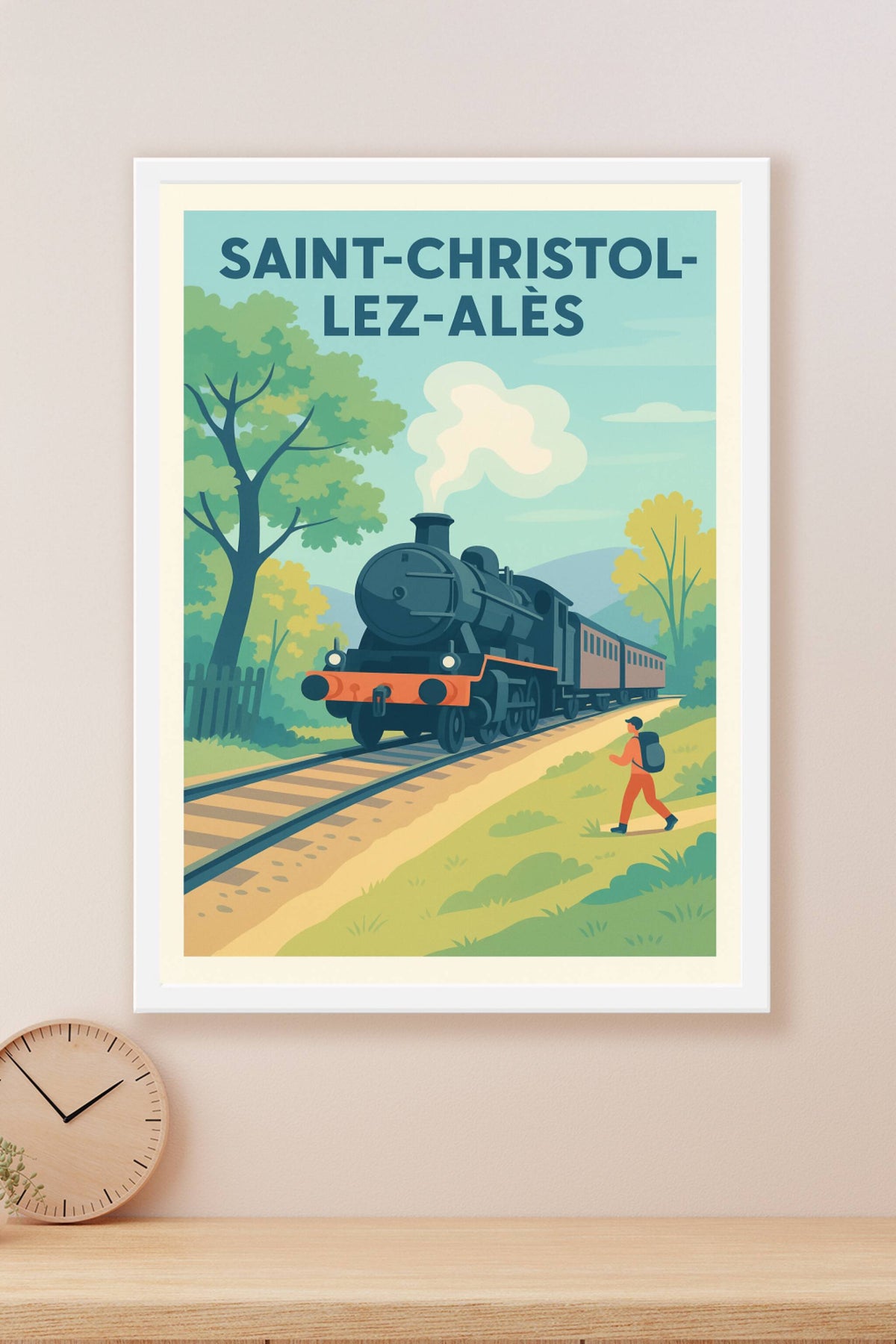 Affiche de Saint-Christol-lez-Alès - L'évasion en vapeur vintage