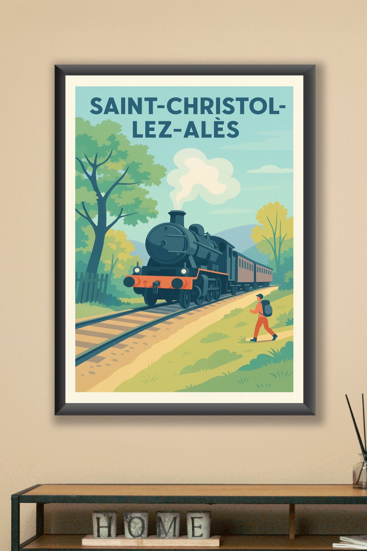 Affiche de Saint-Christol-lez-Alès - L'évasion en vapeur vintage