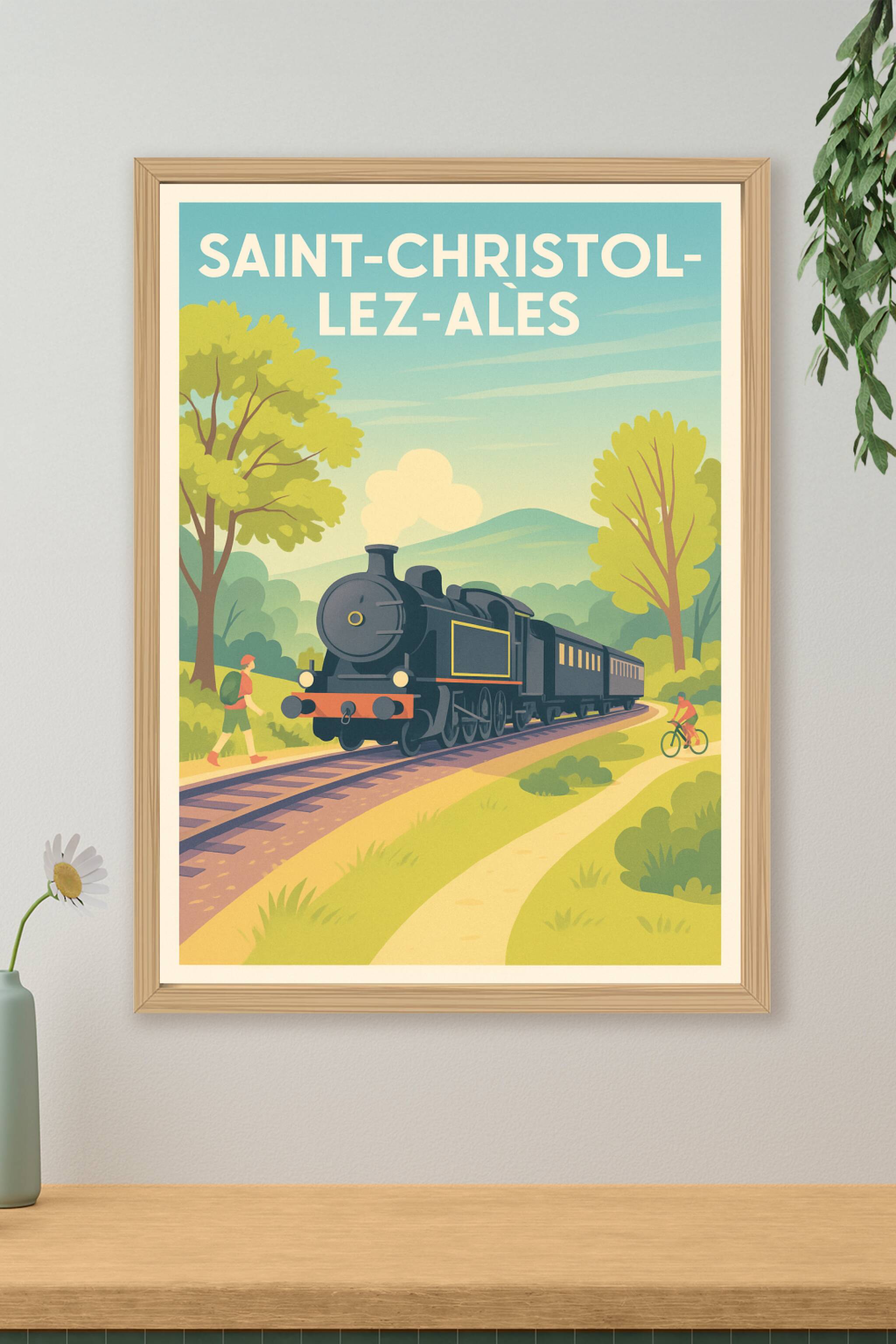 Affiche de Saint-Christol-lez-Alès - Voyage rétro au fil des rails