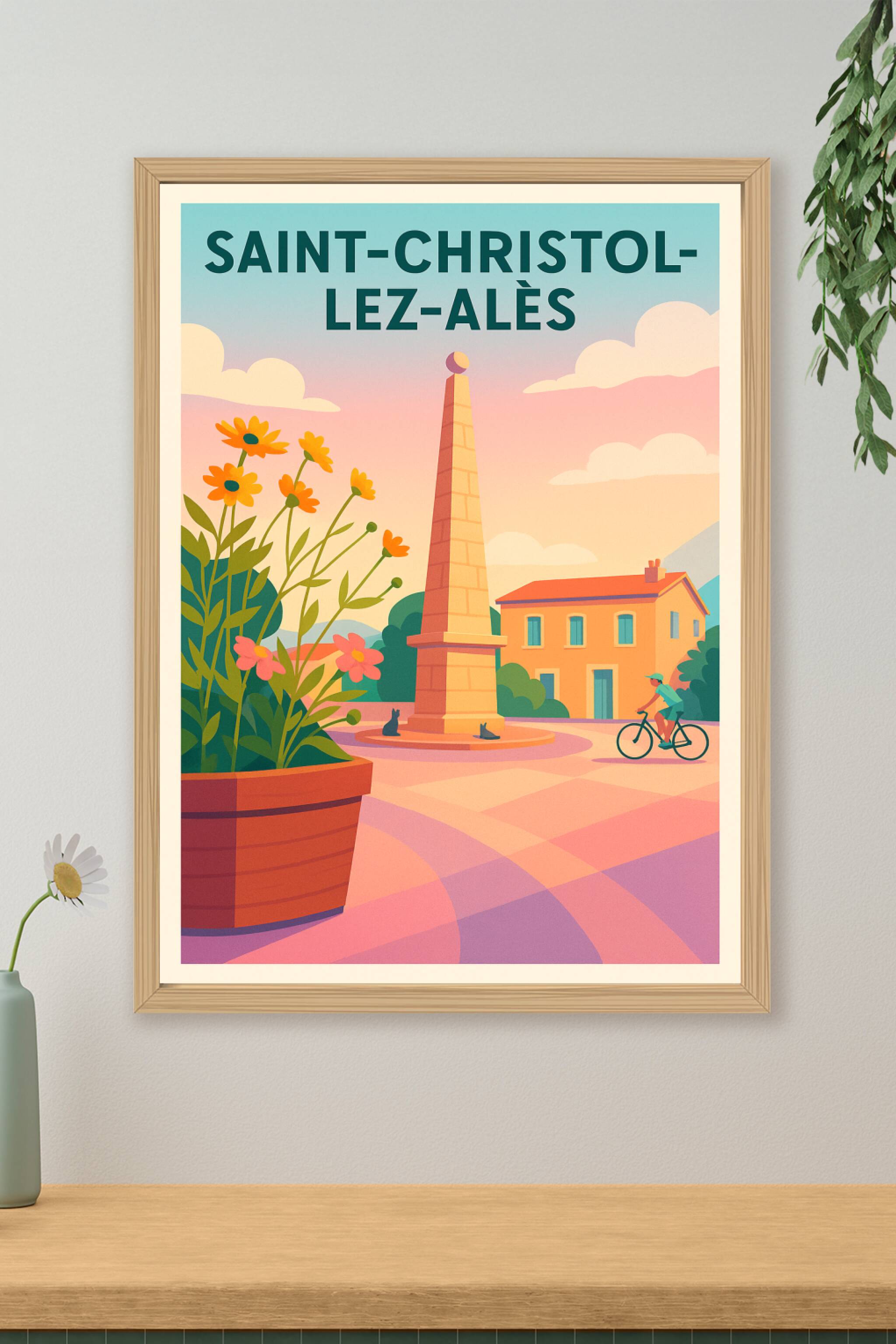 Affiche de Saint-Christol-lez-Alès - Charme provençal au crépuscule