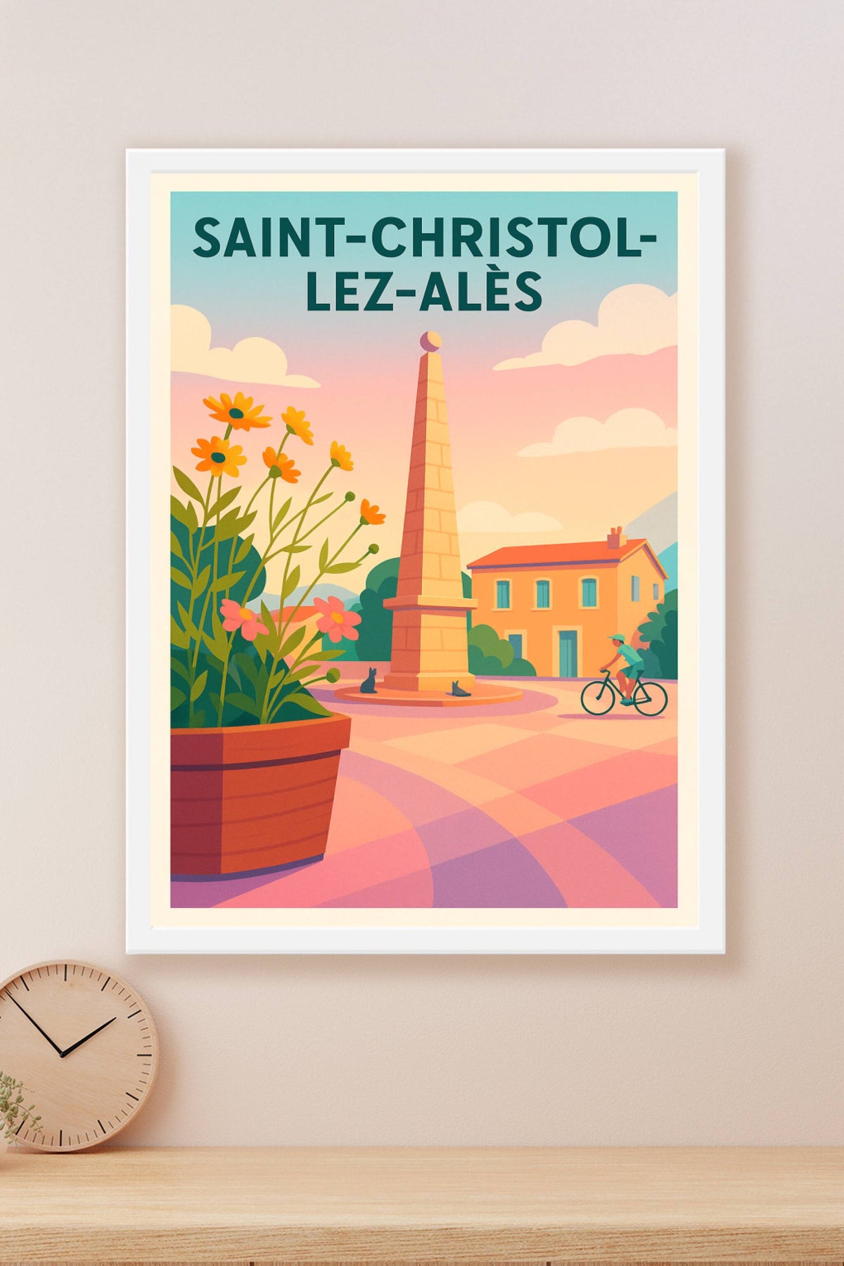 Affiche de Saint-Christol-lez-Alès - Charme provençal au crépuscule