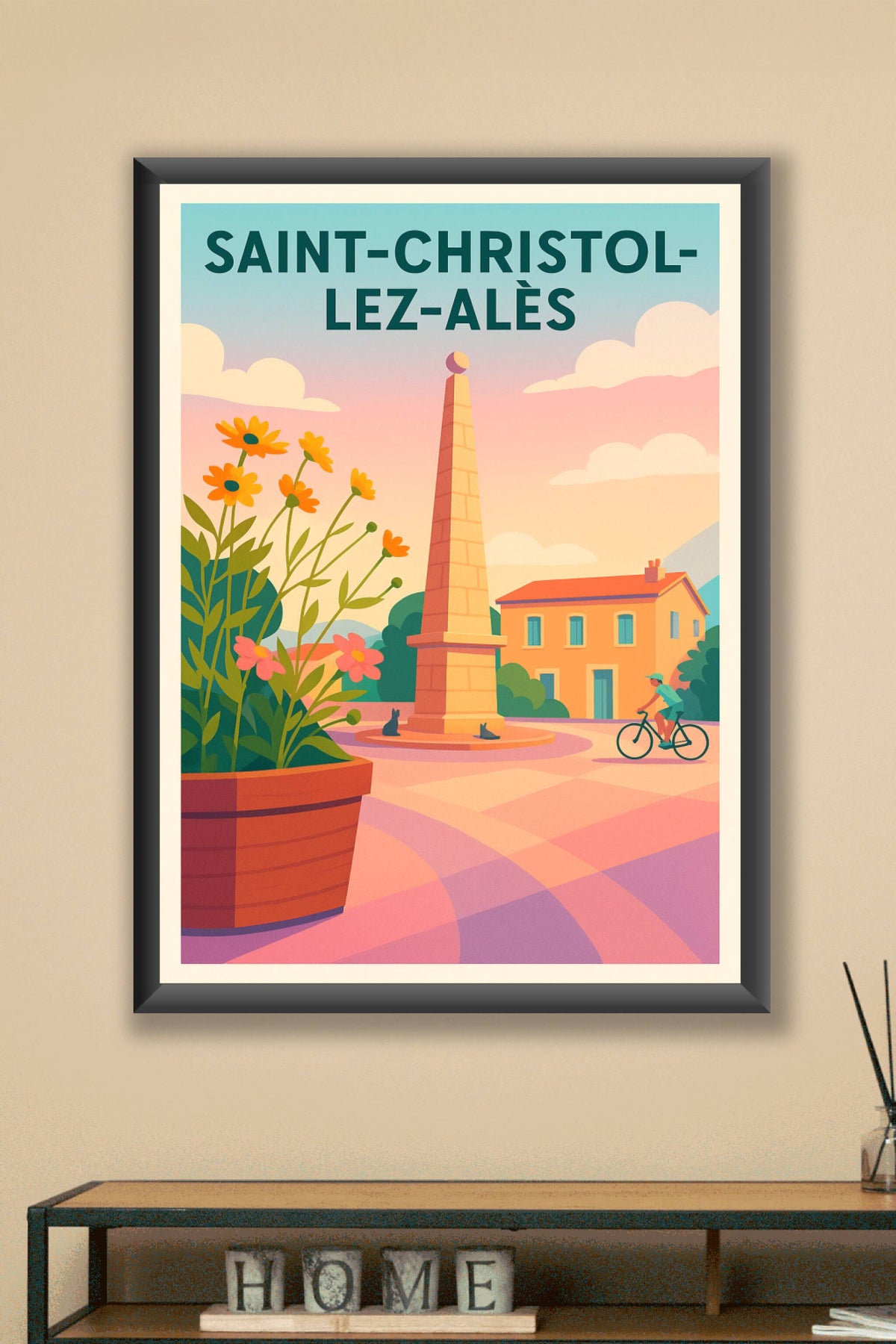 Affiche de Saint-Christol-lez-Alès - Charme provençal au crépuscule