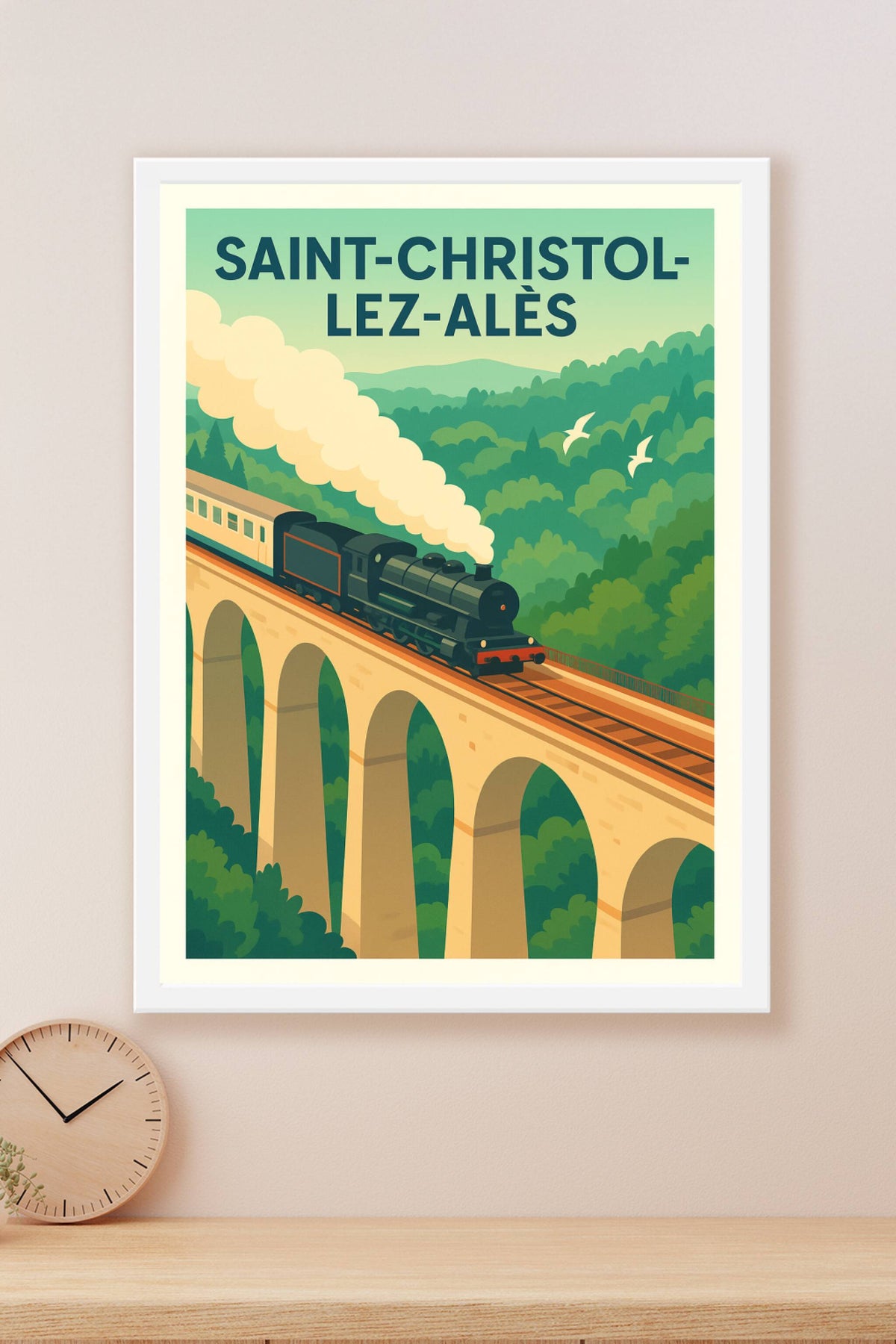 Affiche de Saint-Christol-lez-Alès - Un voyage vintage à travers la nature