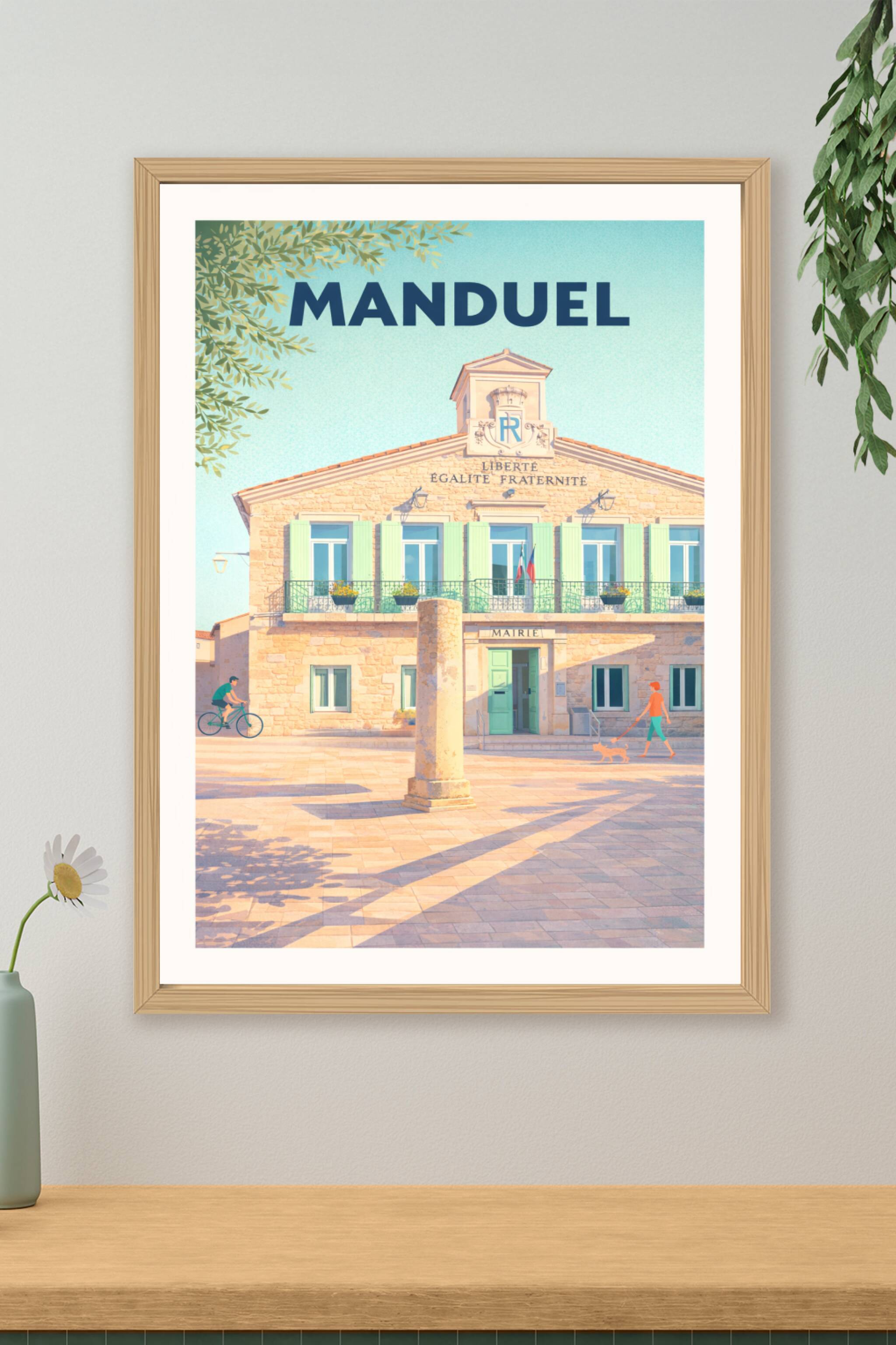 Affiche de Manduel - Tranquillité et charme provençal