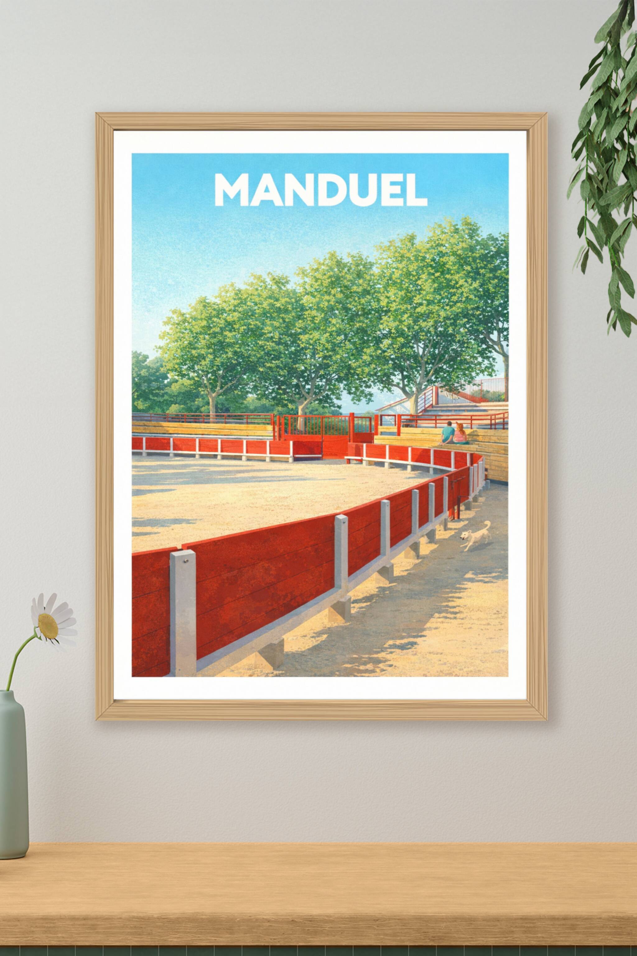 Affiche de Manduel - Le charme authentique de l'arène ensoleillée