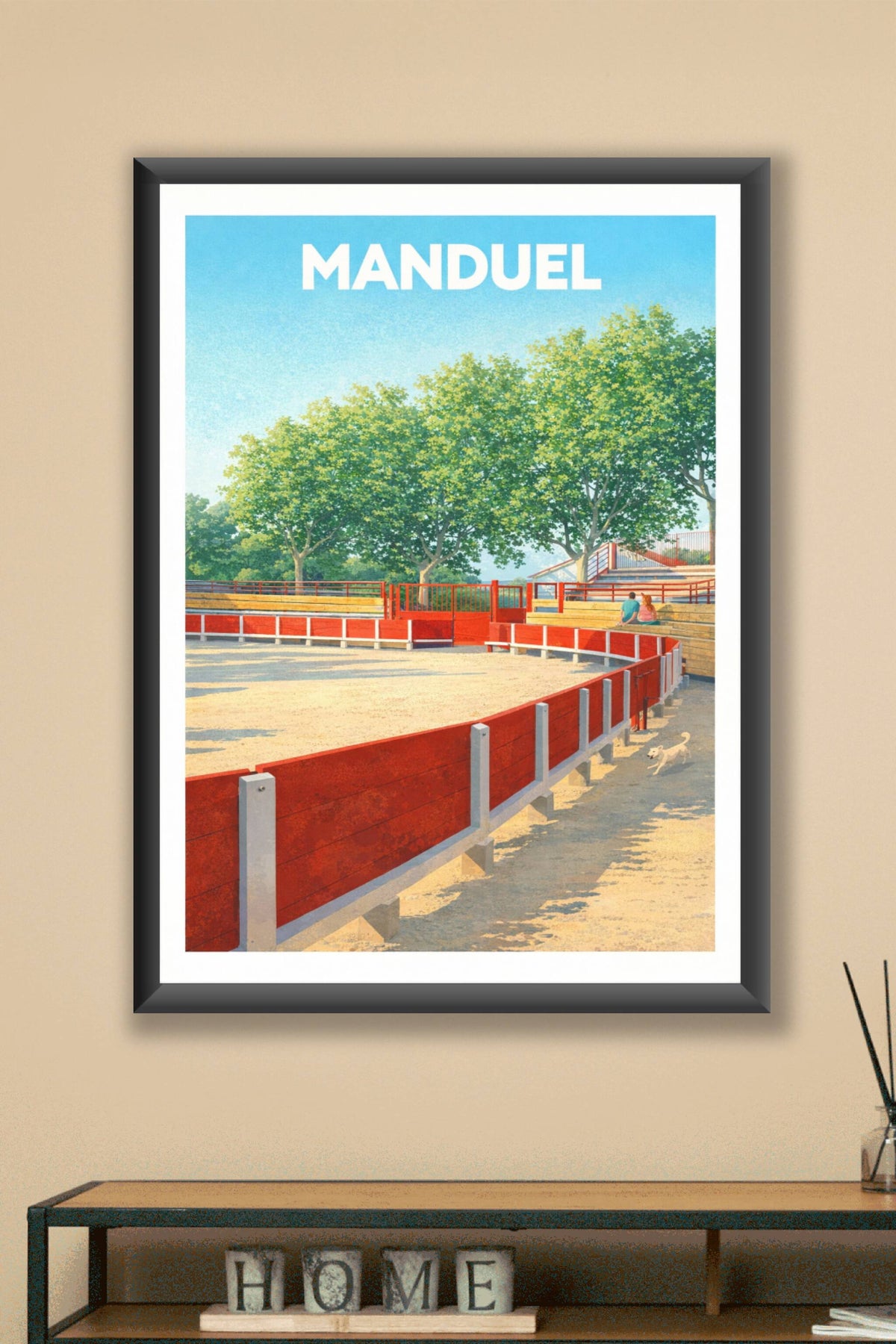 Affiche de Manduel - Le charme authentique de l'arène ensoleillée