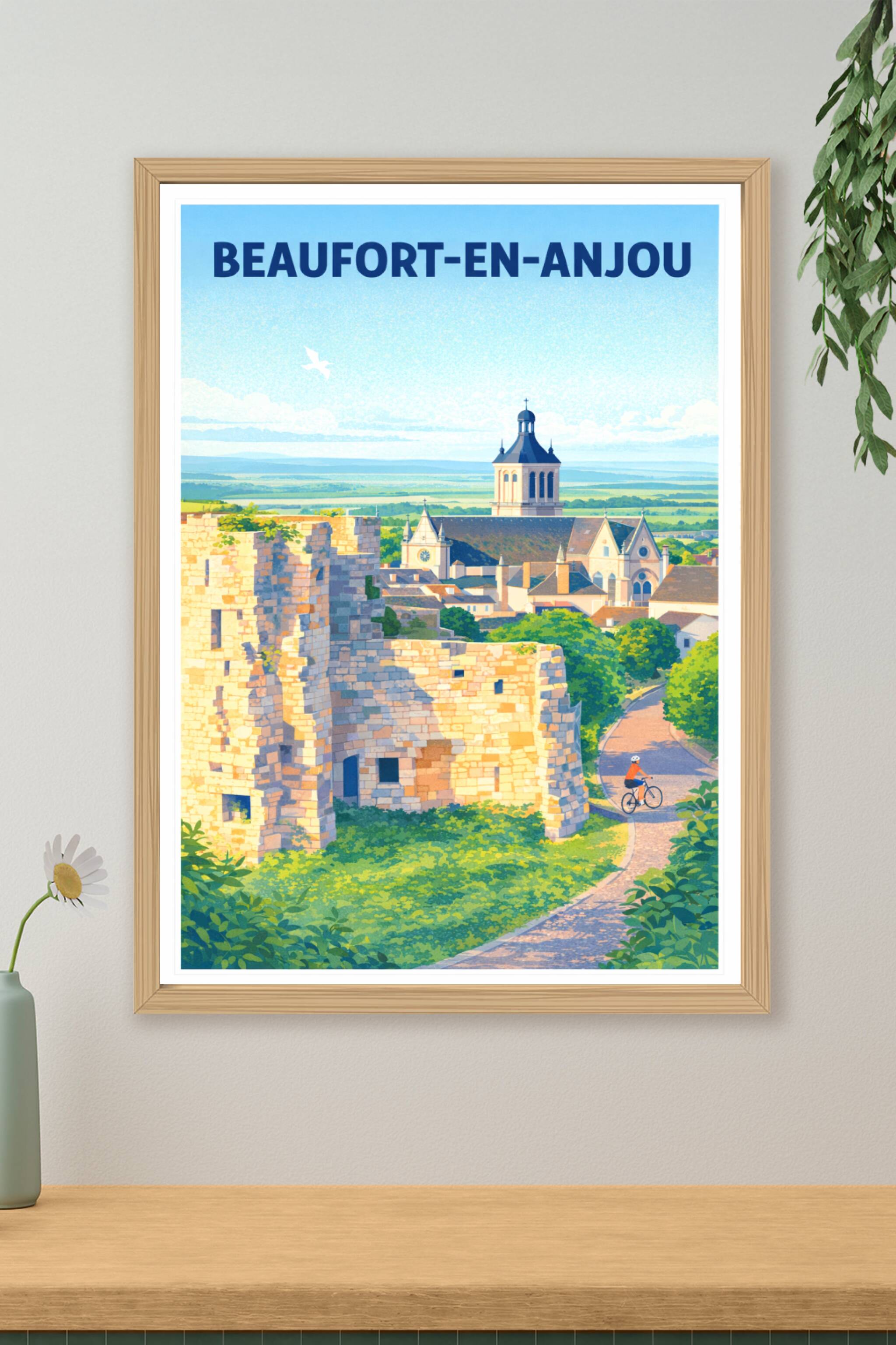Affiche de Beaufort-en-Anjou - Charme et histoire à vélo