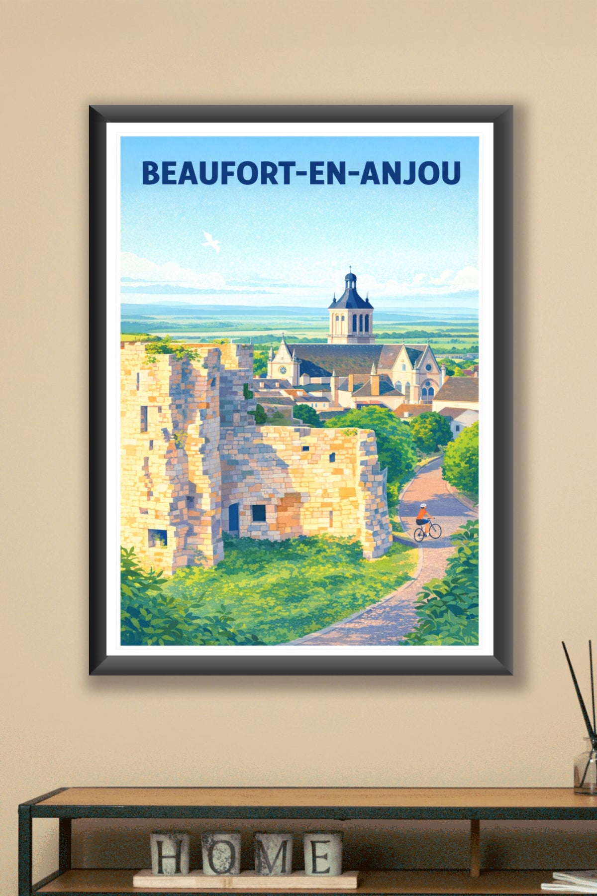 Affiche de Beaufort-en-Anjou - Charme et histoire à vélo