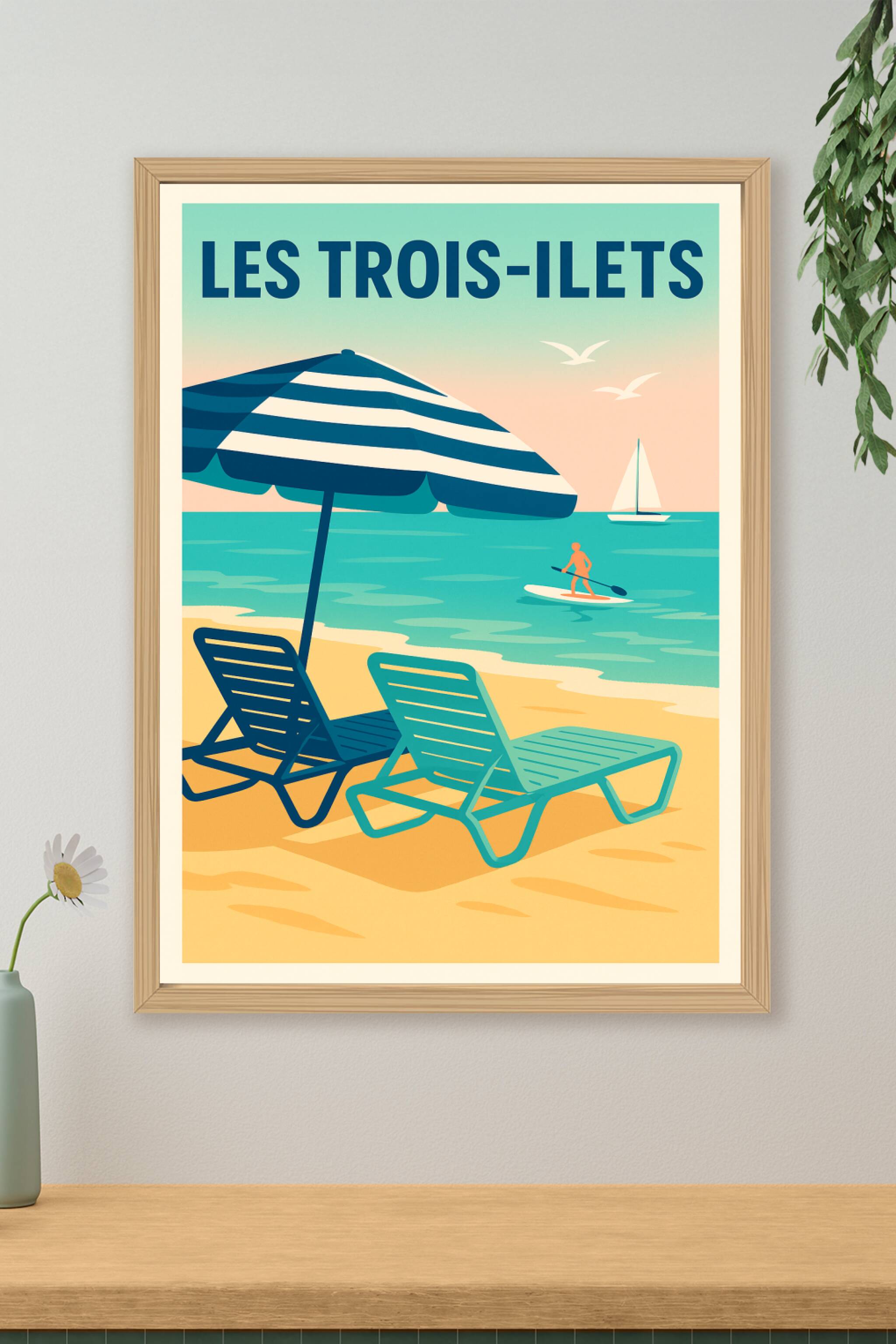 Affiche de Les Trois-Îlets - Évasion balnéaire sous le soleil des tropiques