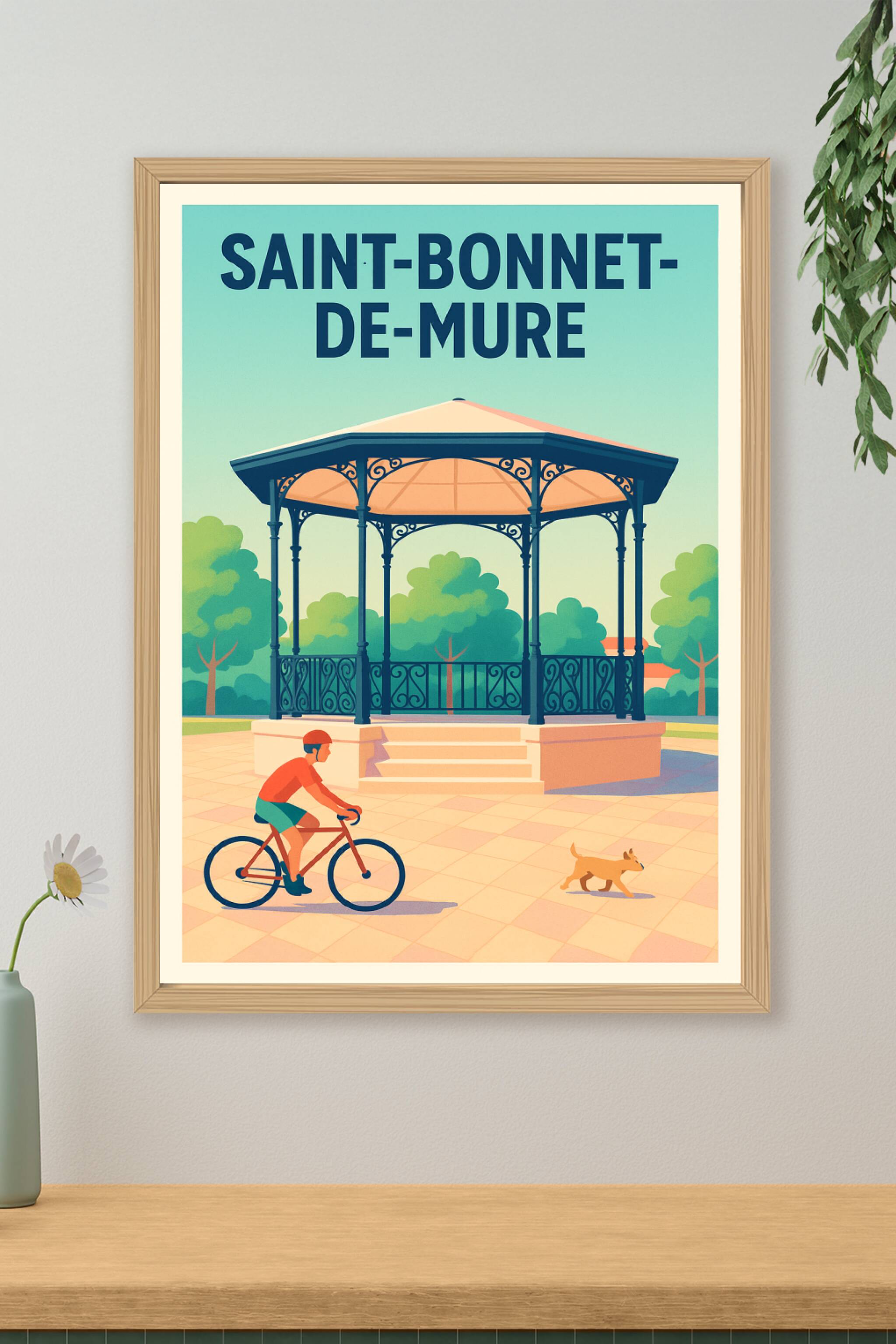 Affiche de Saint-Bonnet-de-Mure - Charme et sérénité au kiosque