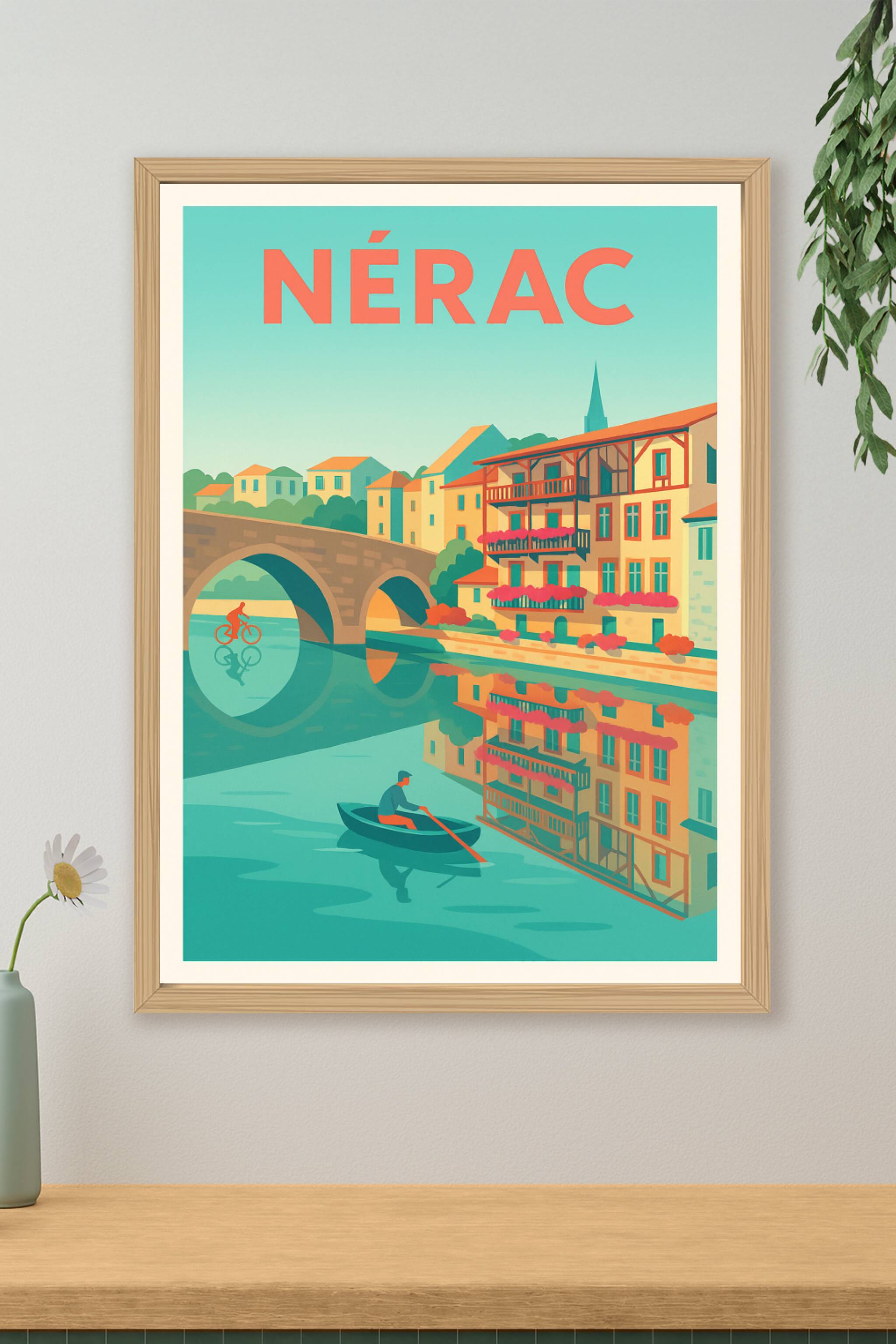 Affiche de Nérac - Charme et sérénité au fil de l'eau