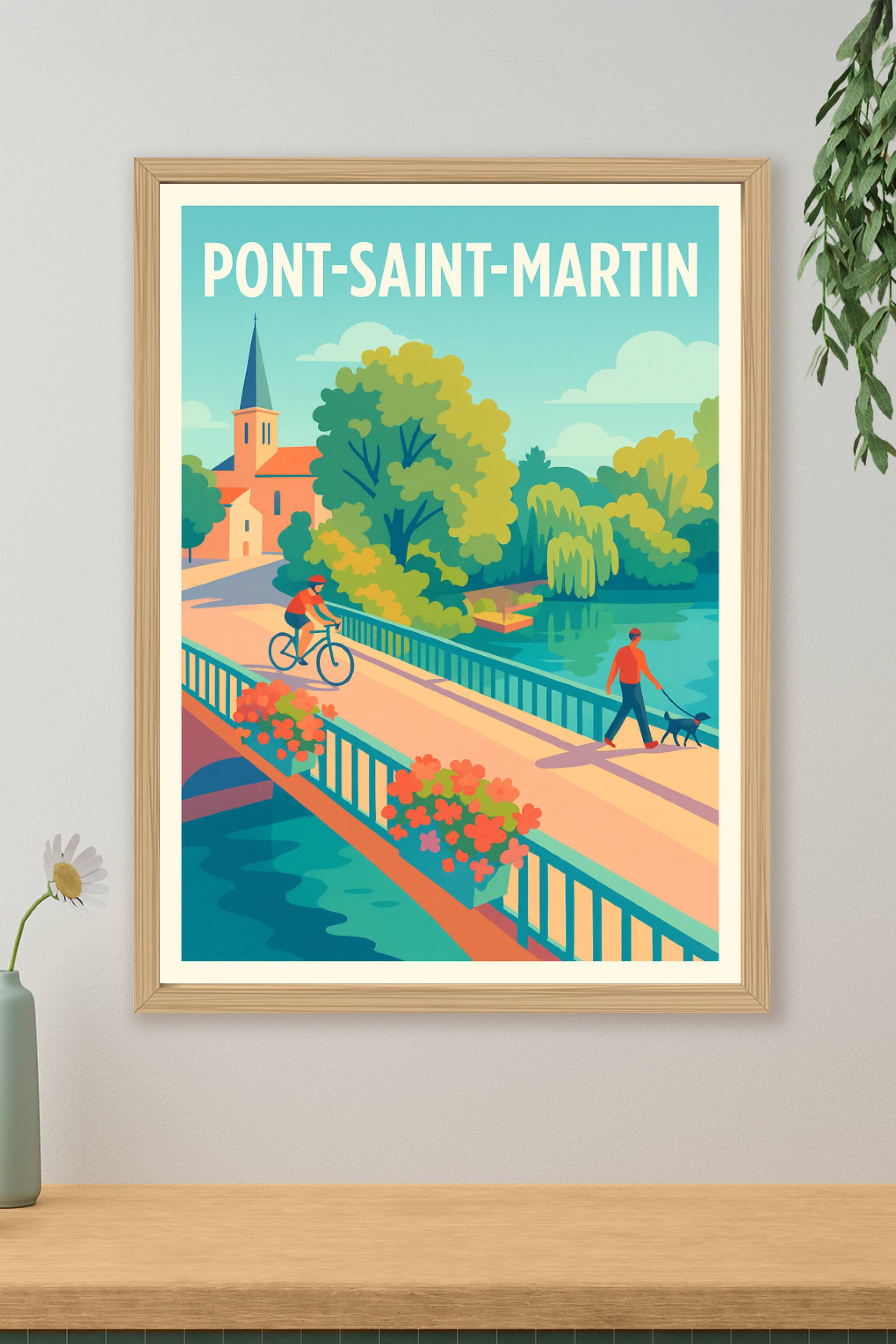 Affiche de Pont-Saint-Martin - Charme et sérénité au fil de la rivière