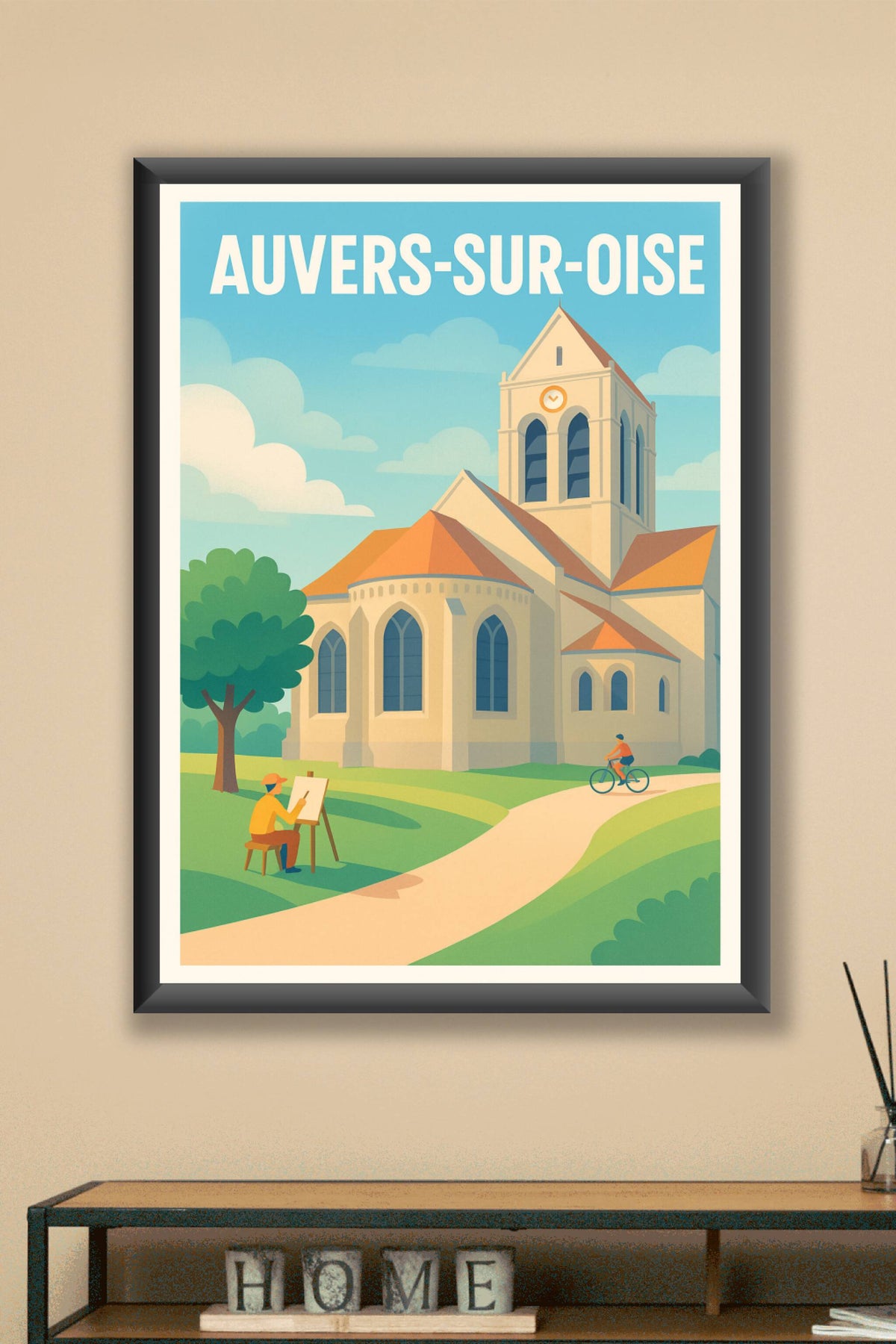 Affiche de Auvers-sur-Oise - L'art de la sérénité en bord de rivière