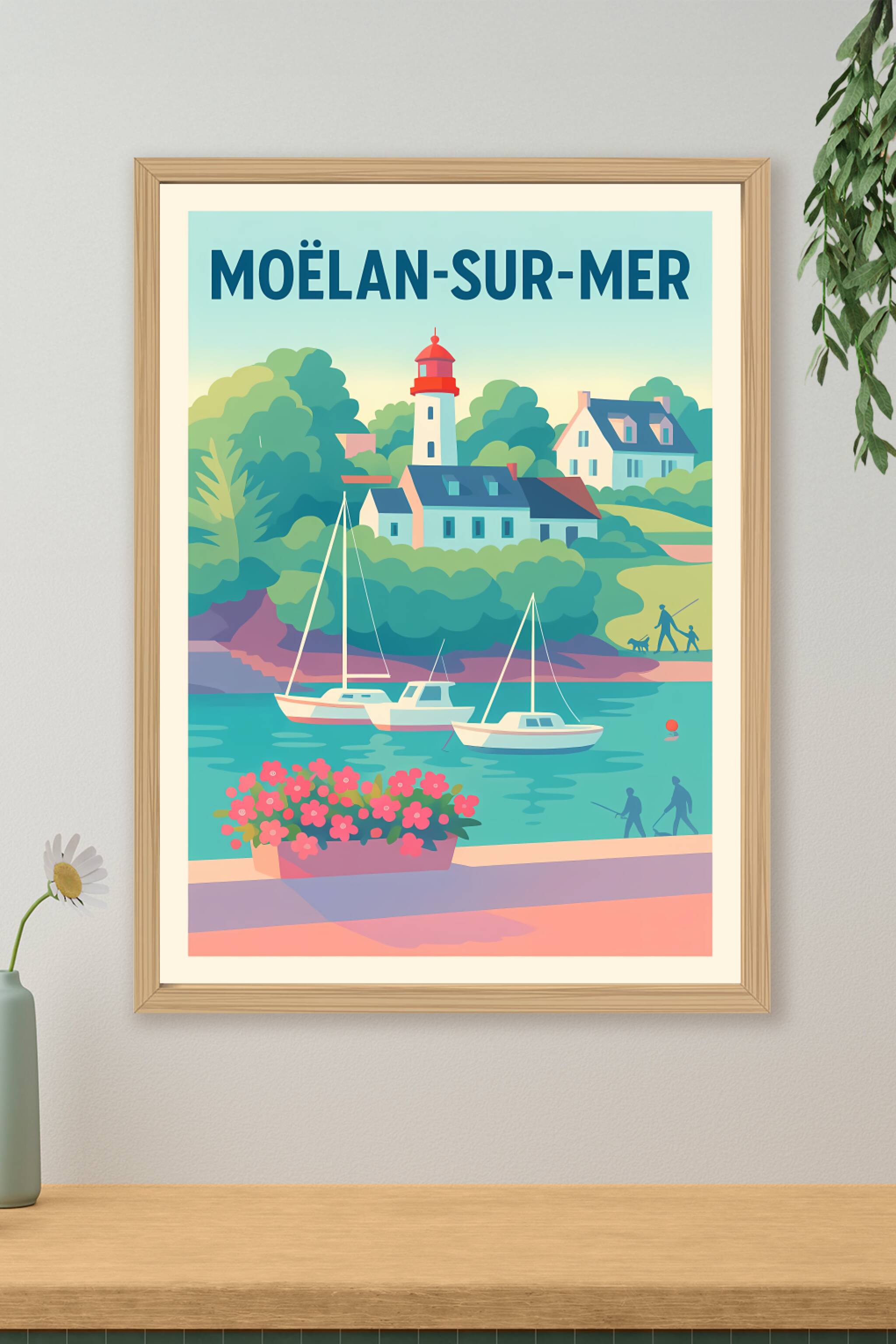 Affiche de Moëlan-sur-Mer - L'élégance paisible du littoral breton
