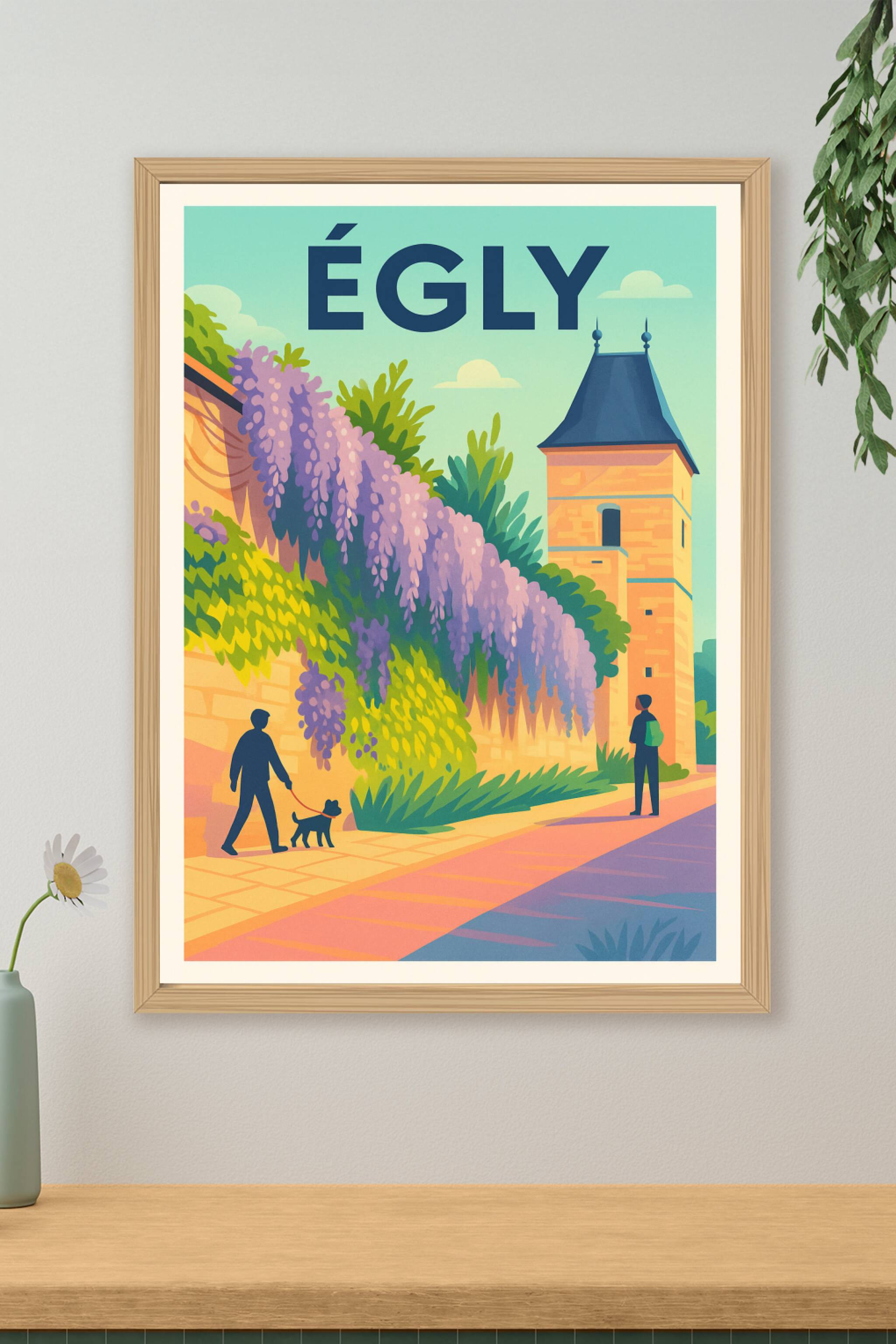 Affiche de Égly - Promenade au cœur d'un village fleuri