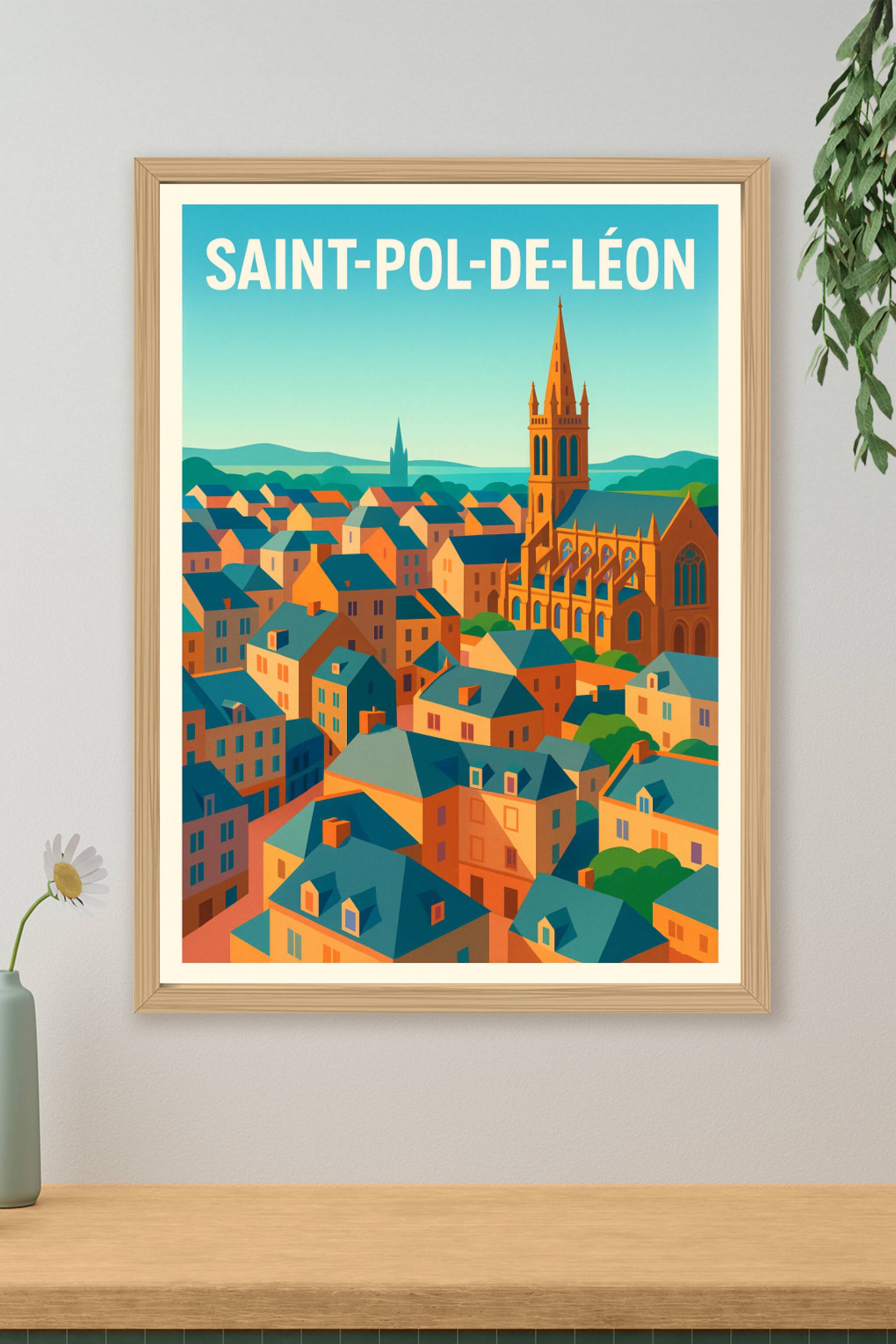Affiche de Saint-Pol-de-Léon - Charme et Sérénité Bretonne