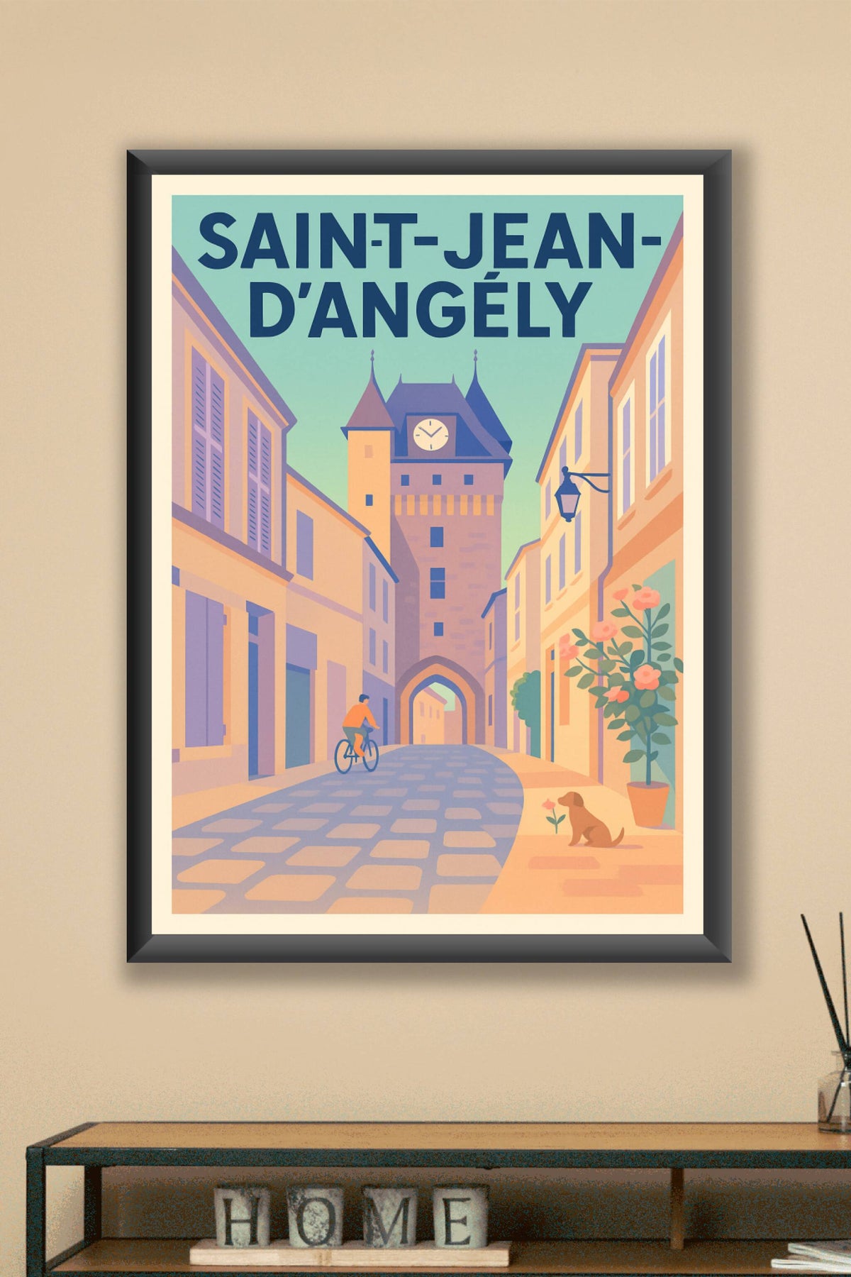 Affiche de Saint-Jean-d'Angély - Charme et sérénité au cœur de la ville